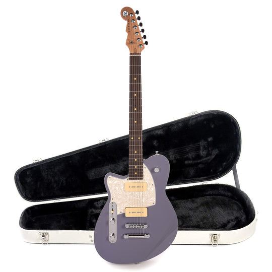 Reverend Charger 290 Periwinkle LEFTY Hardshell Case Bundle Electric Guitars / Solid Body