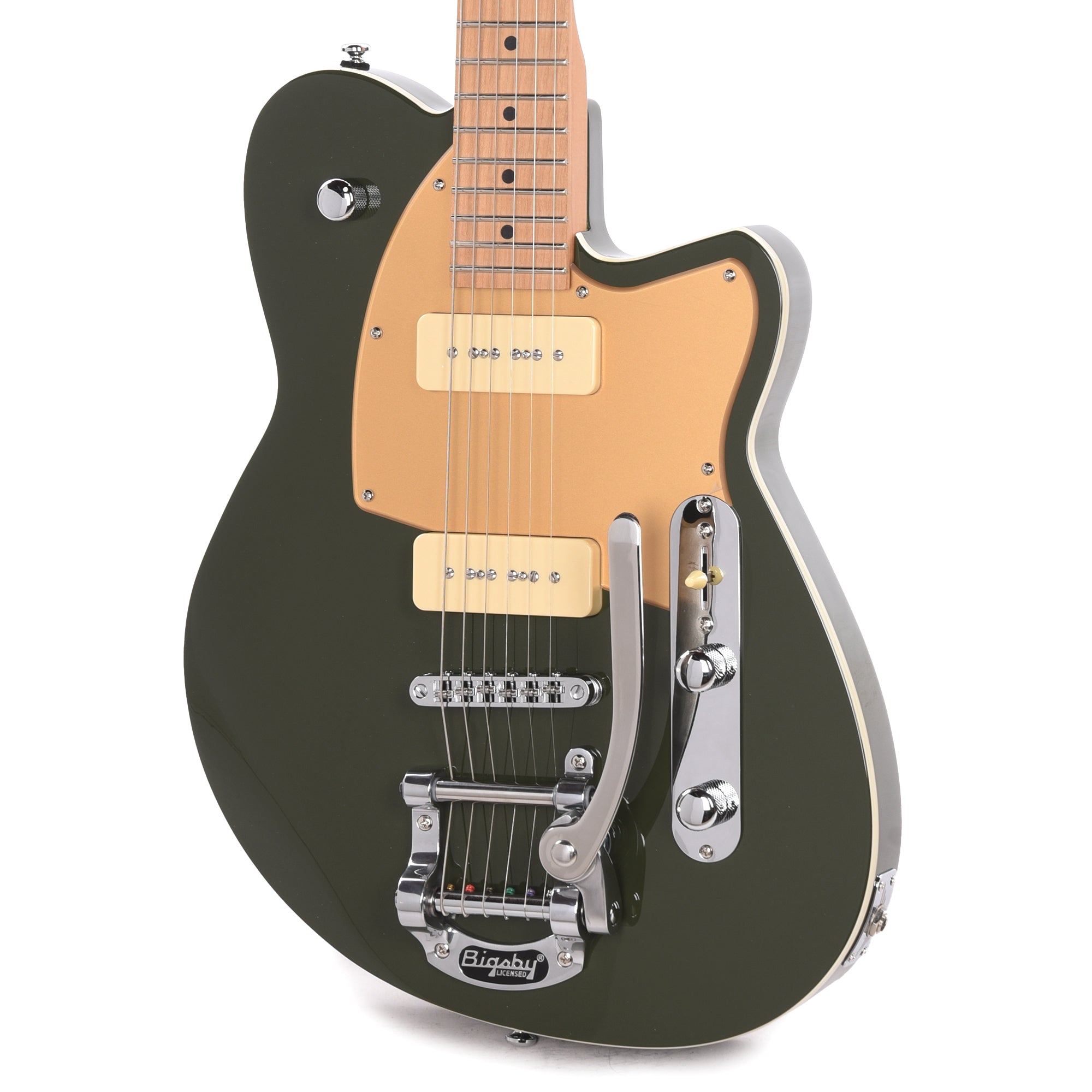 Reverend Charger 290 w/Bigsby Army Green Electric Guitars / Solid Body