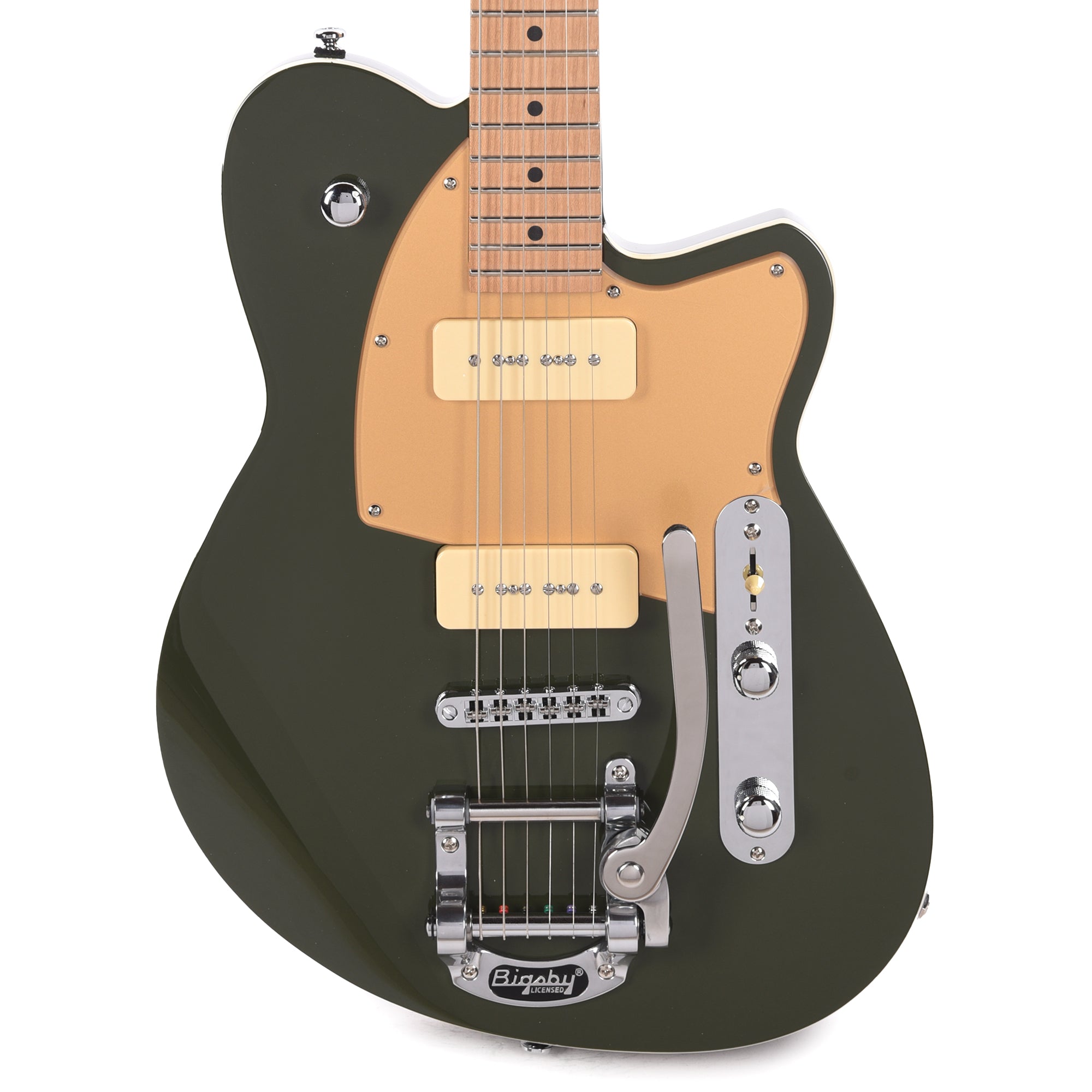 Reverend Charger 290 w/Bigsby Army Green Electric Guitars / Solid Body