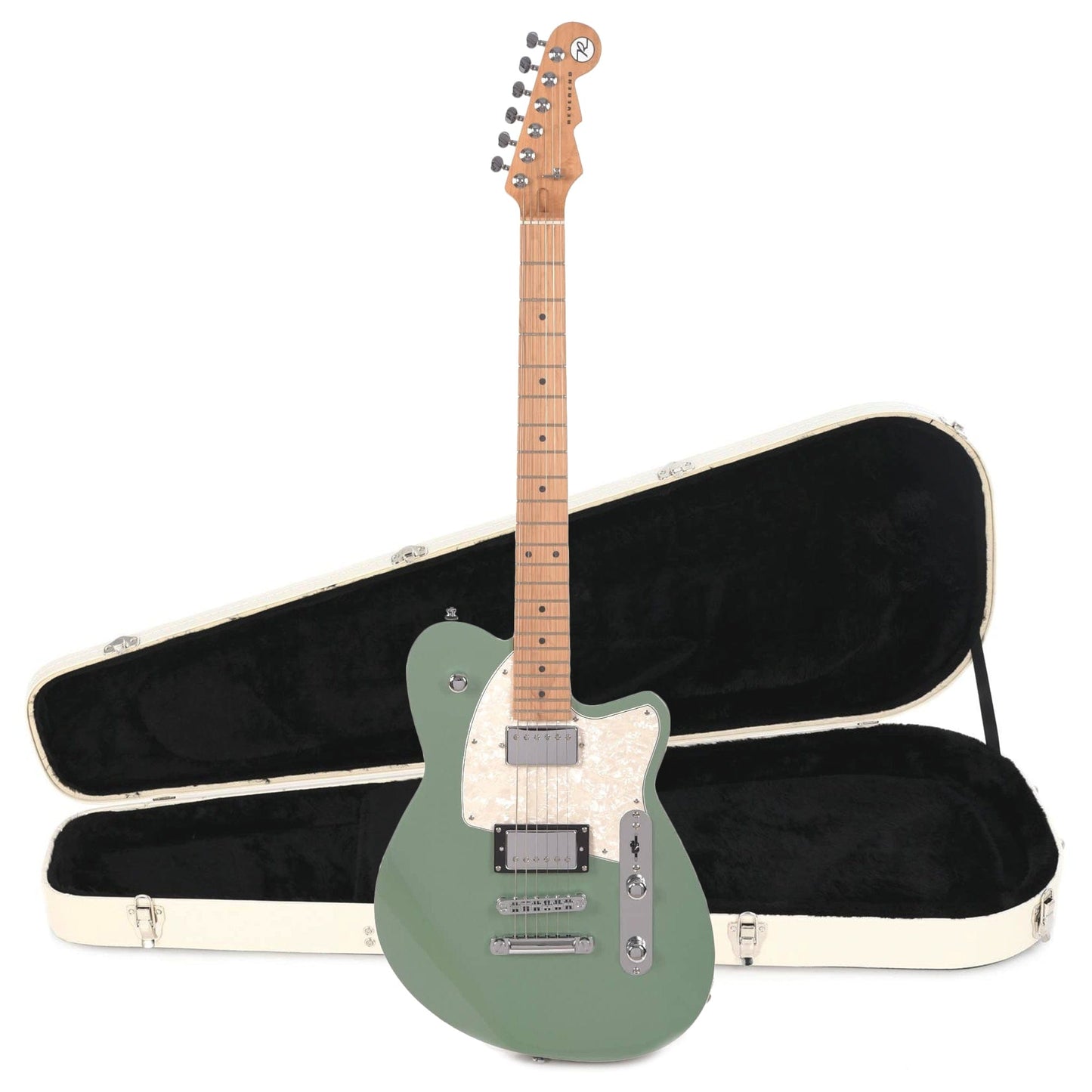 Reverend Charger HB Metallic Alpine Hardshell Case Bundle Electric Guitars / Solid Body