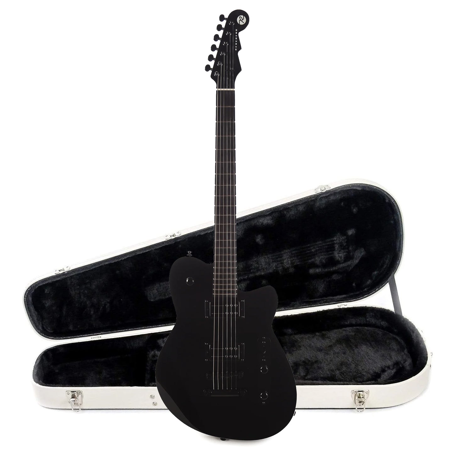 Reverend Charger RA Blackout Edition Hardshell Case Bundle Electric Guitars / Solid Body
