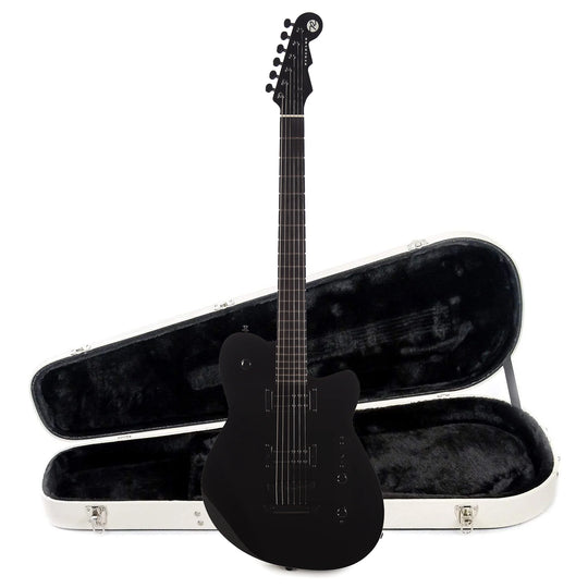 Reverend Charger RA Blackout Edition Hardshell Case Bundle Electric Guitars / Solid Body