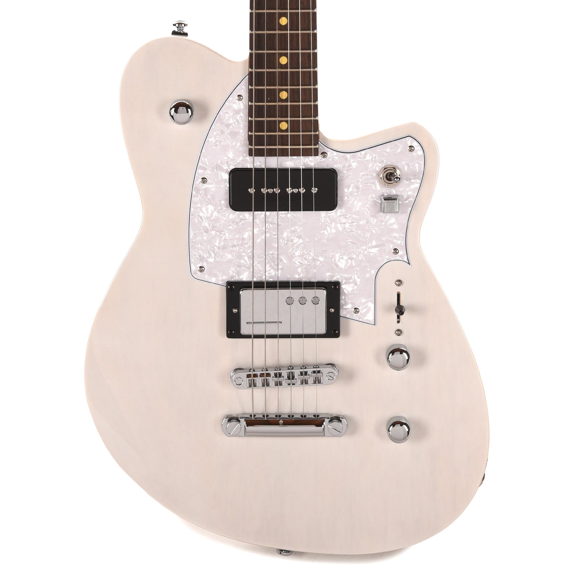 Reverend Chris Freeman Signature Electric Guitar Transparent White Electric Guitars / Solid Body