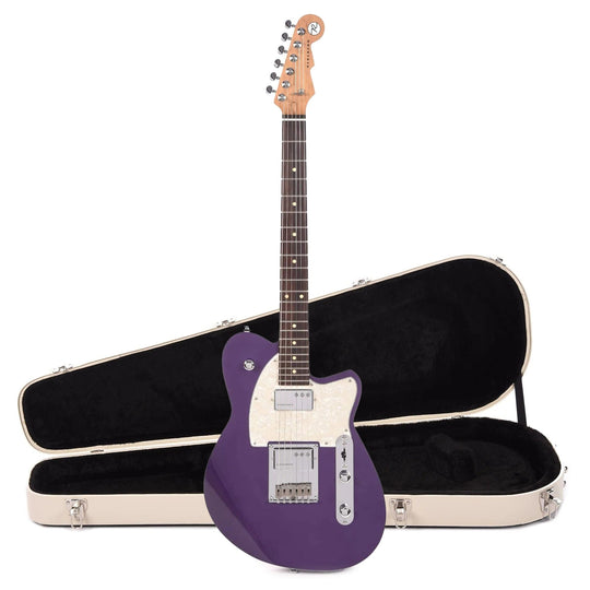 Reverend Crosscut Italian Purple Hardshell Case Bundle Electric Guitars / Solid Body