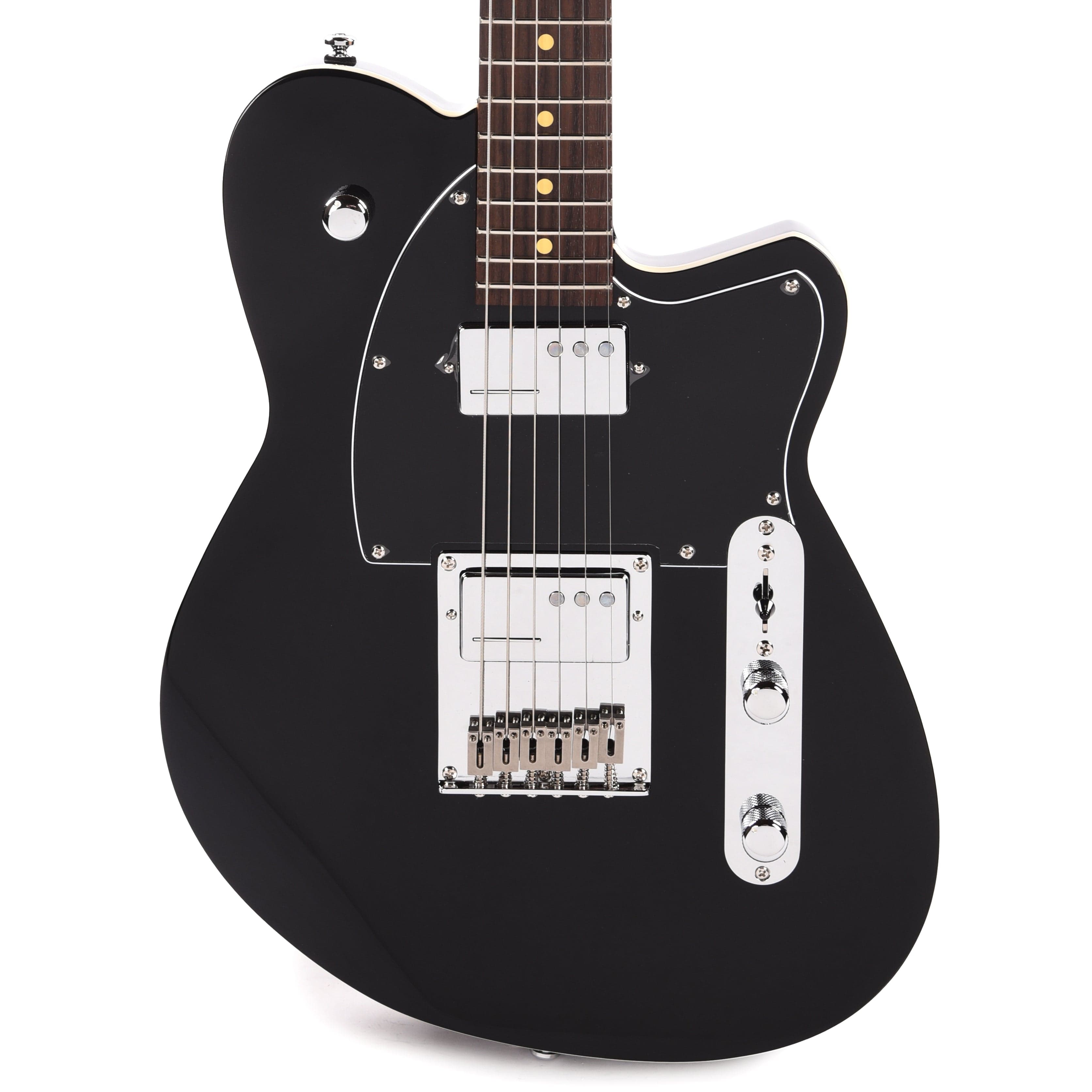 Reverend Crosscut Midnight Black Electric Guitars / Solid Body