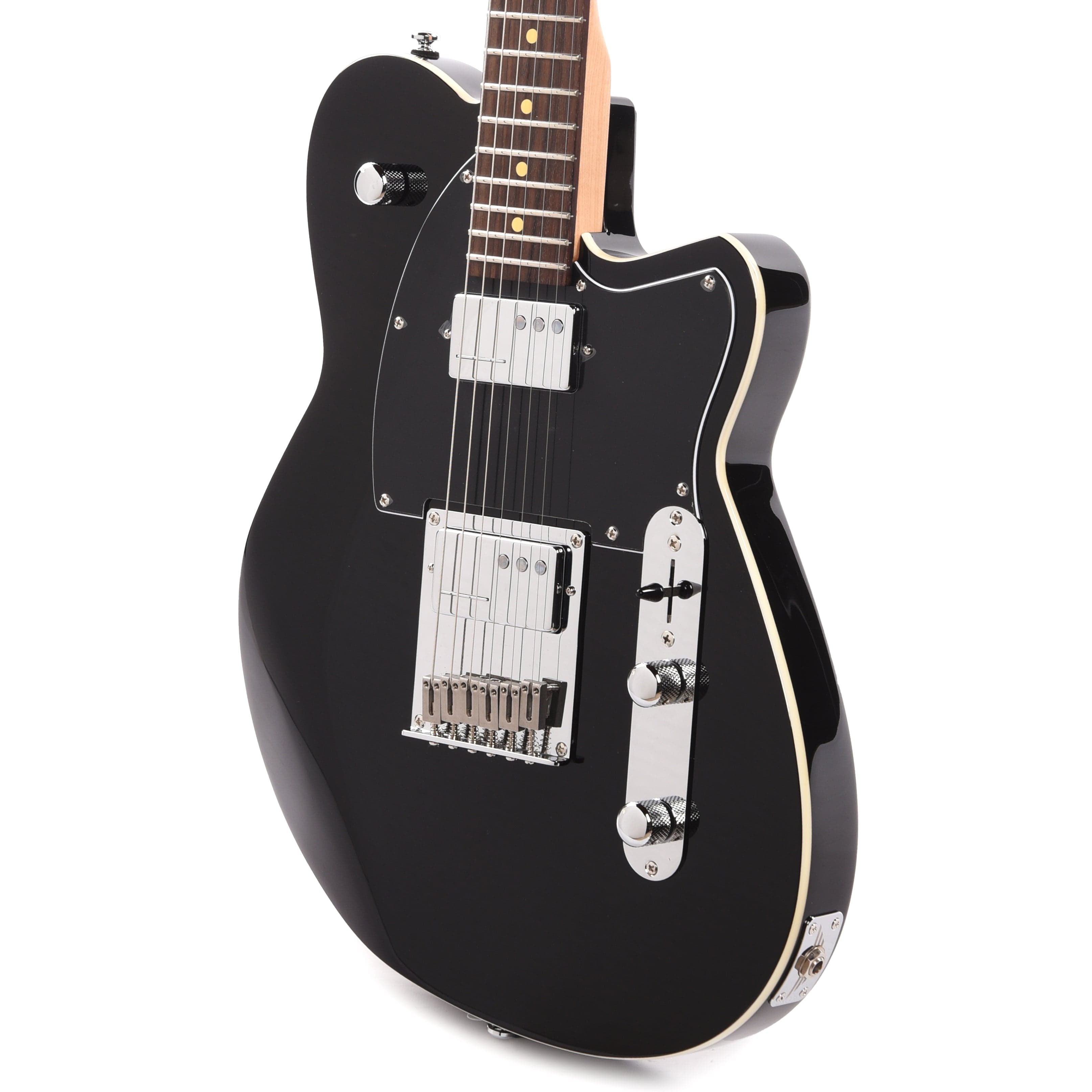 Reverend Crosscut Midnight Black Electric Guitars / Solid Body