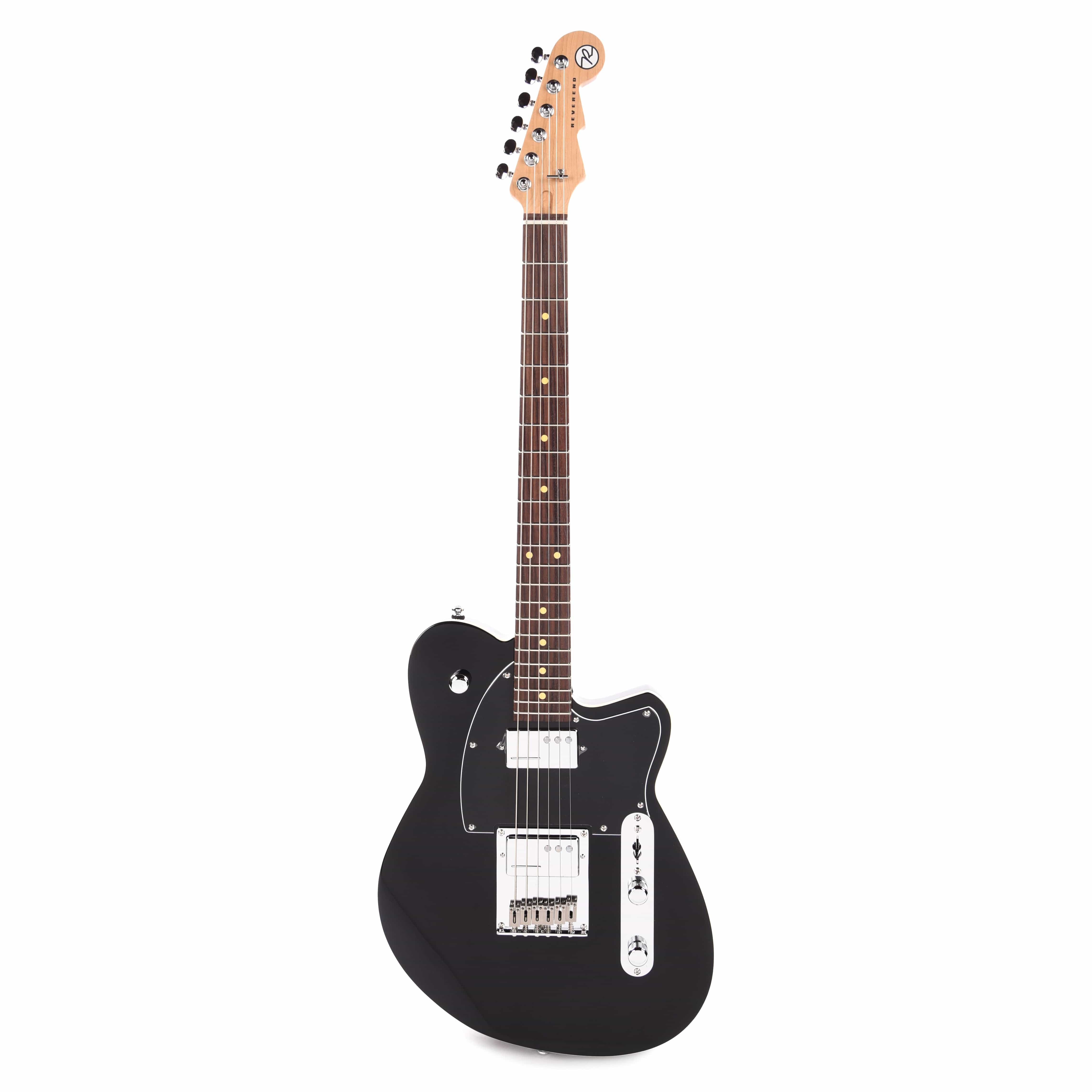 Reverend Crosscut Midnight Black Electric Guitars / Solid Body