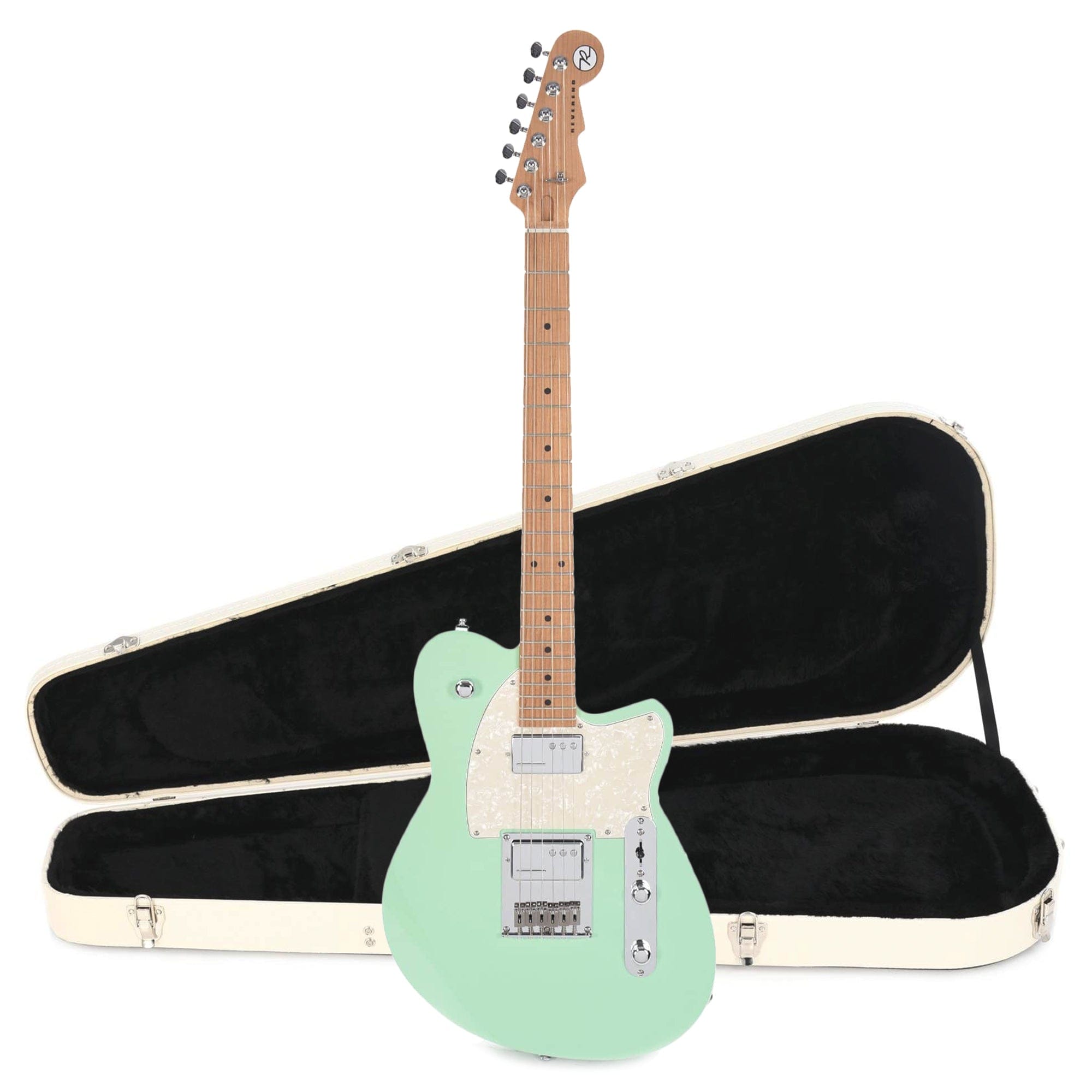 Reverend Crosscut Oceanside Green Hardshell Case Bundle Electric Guitars / Solid Body