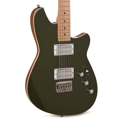 Reverend Descent Baritone Electric Guitar Army Green Electric Guitars / Solid Body