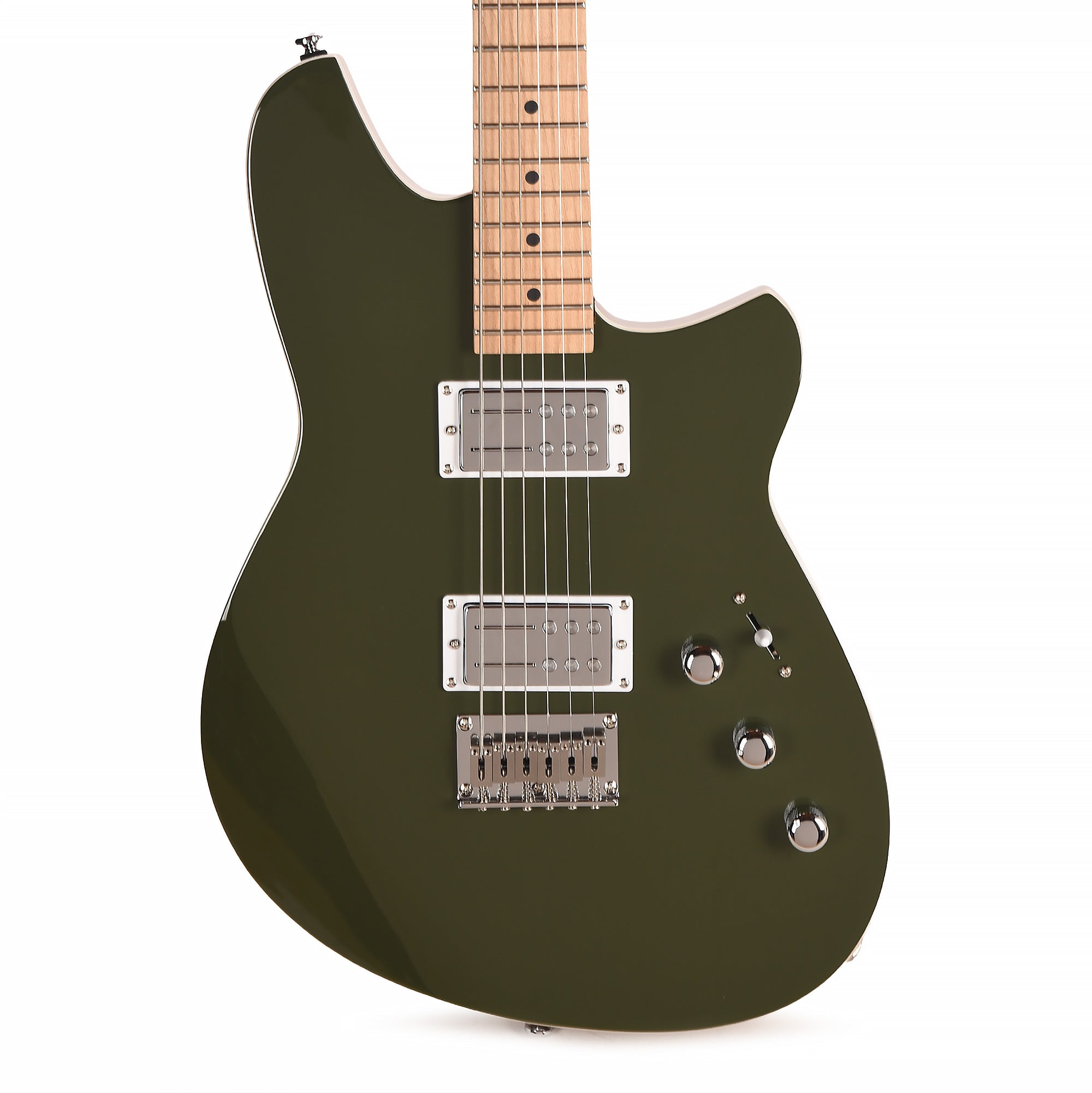 Reverend Descent Baritone Electric Guitar Army Green Electric Guitars / Solid Body