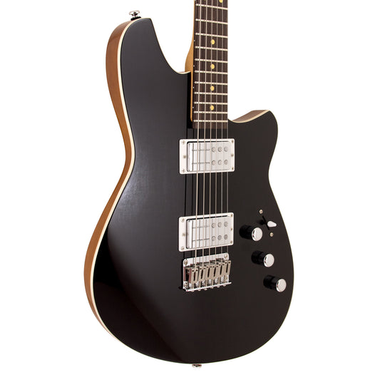 Reverend Descent Baritone Electric Guitar Midnight Black Electric Guitars / Solid Body