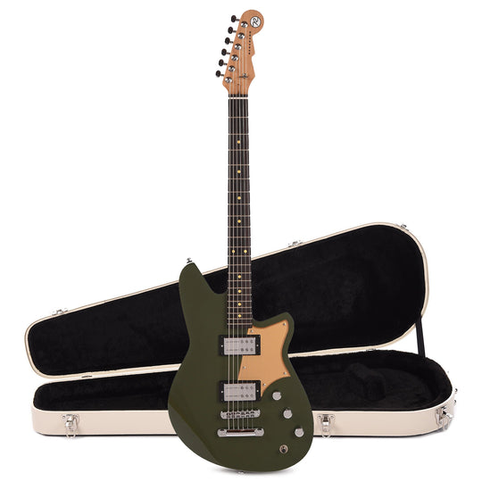 Reverend Descent RA Army Green Hardshell Case Bundle Electric Guitars / Solid Body