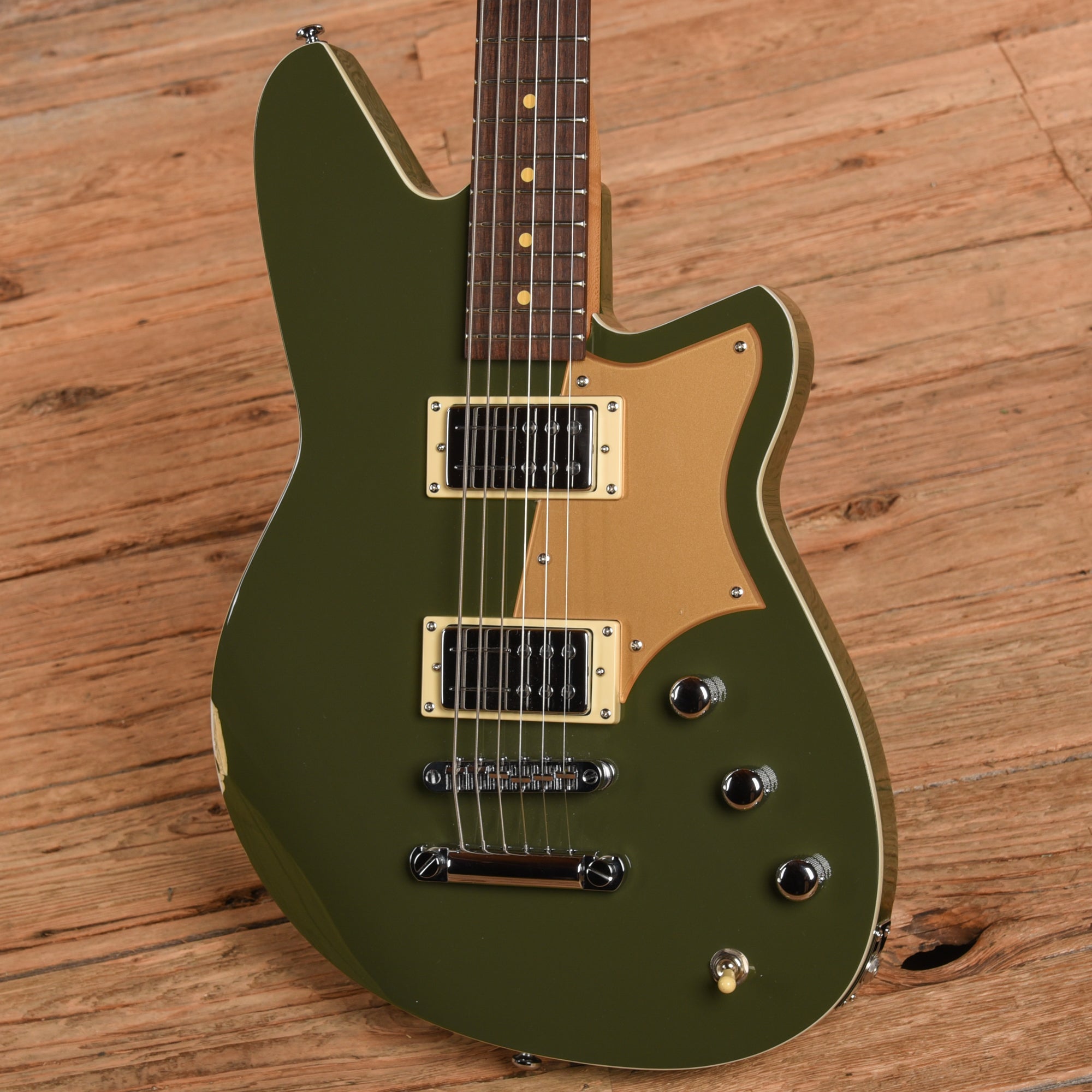 Reverend Descent RA Army Green Electric Guitars / Solid Body