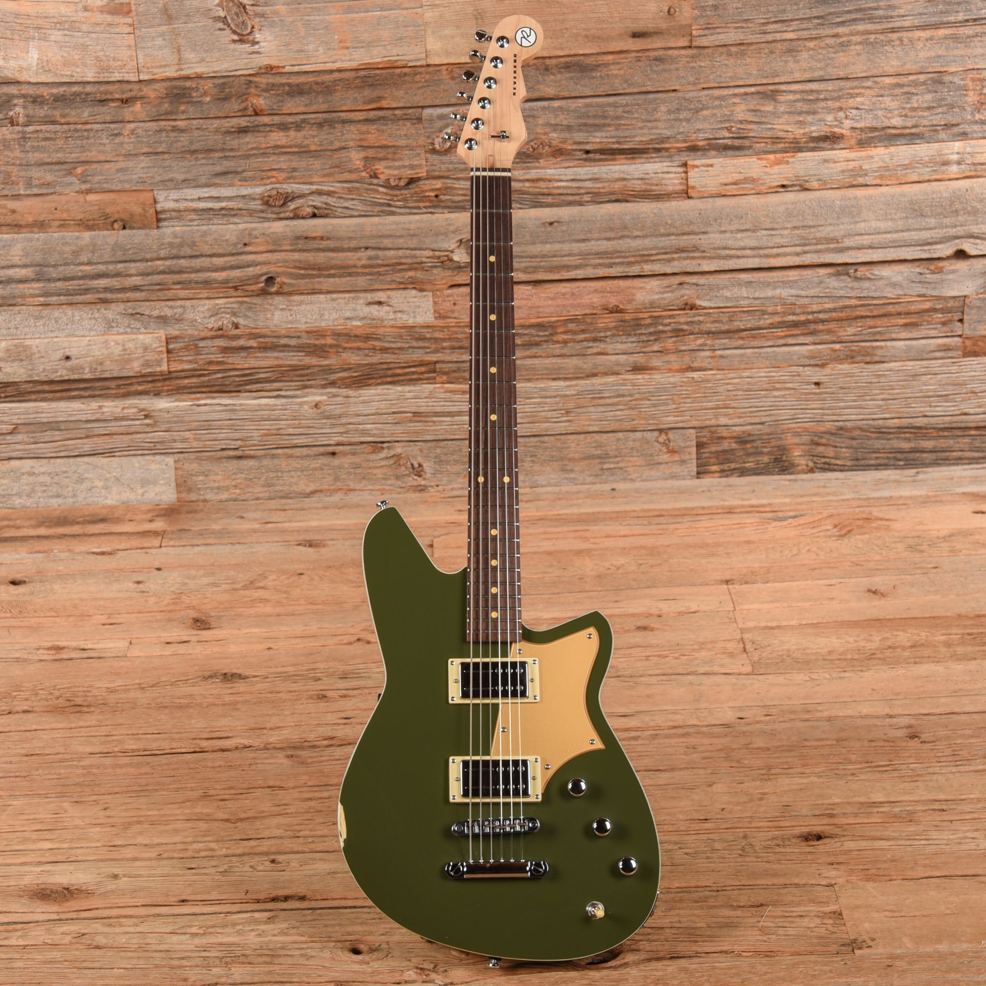 Reverend Descent RA Army Green Electric Guitars / Solid Body