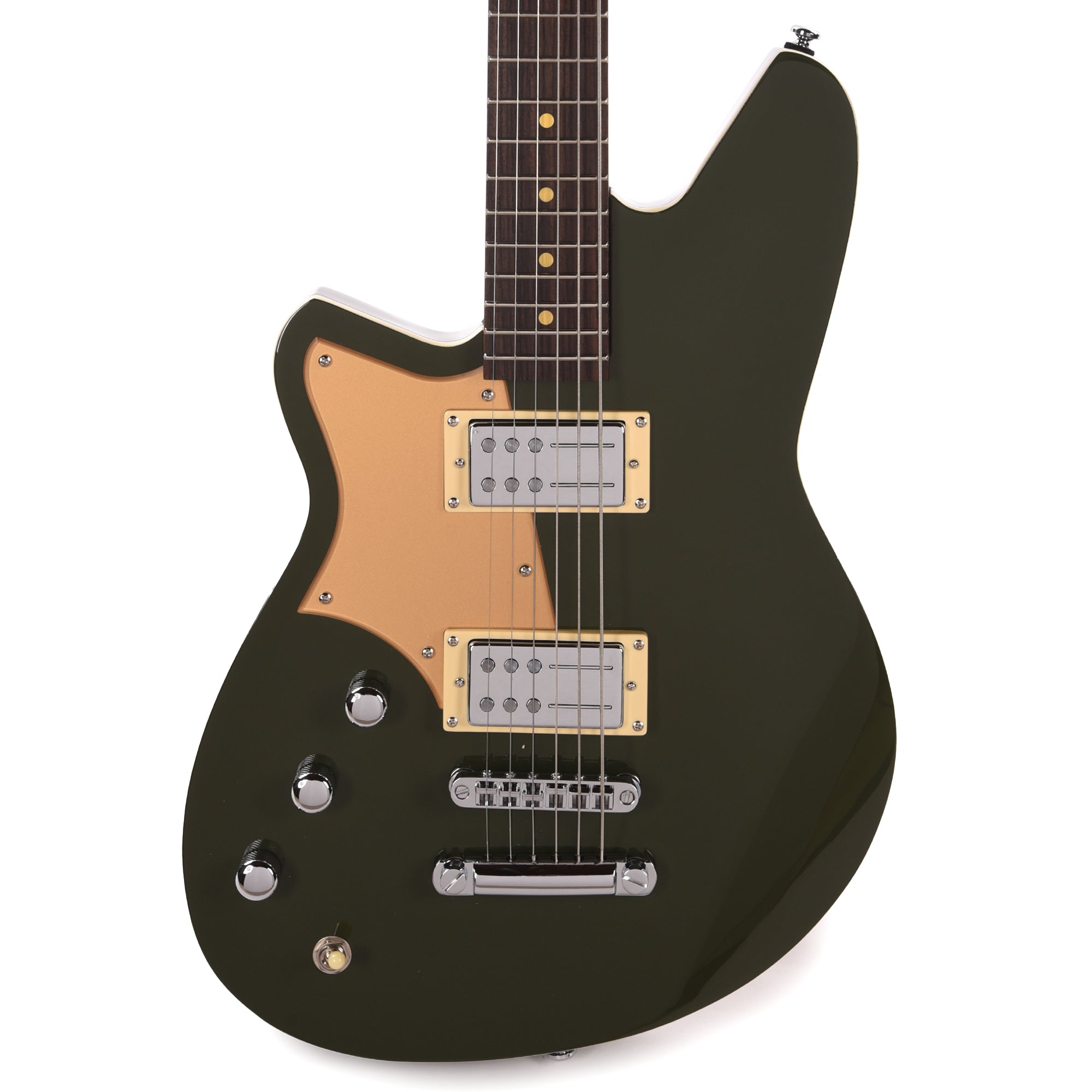 Reverend Descent RA Baritone Army Green LEFTY Electric Guitars / Solid Body