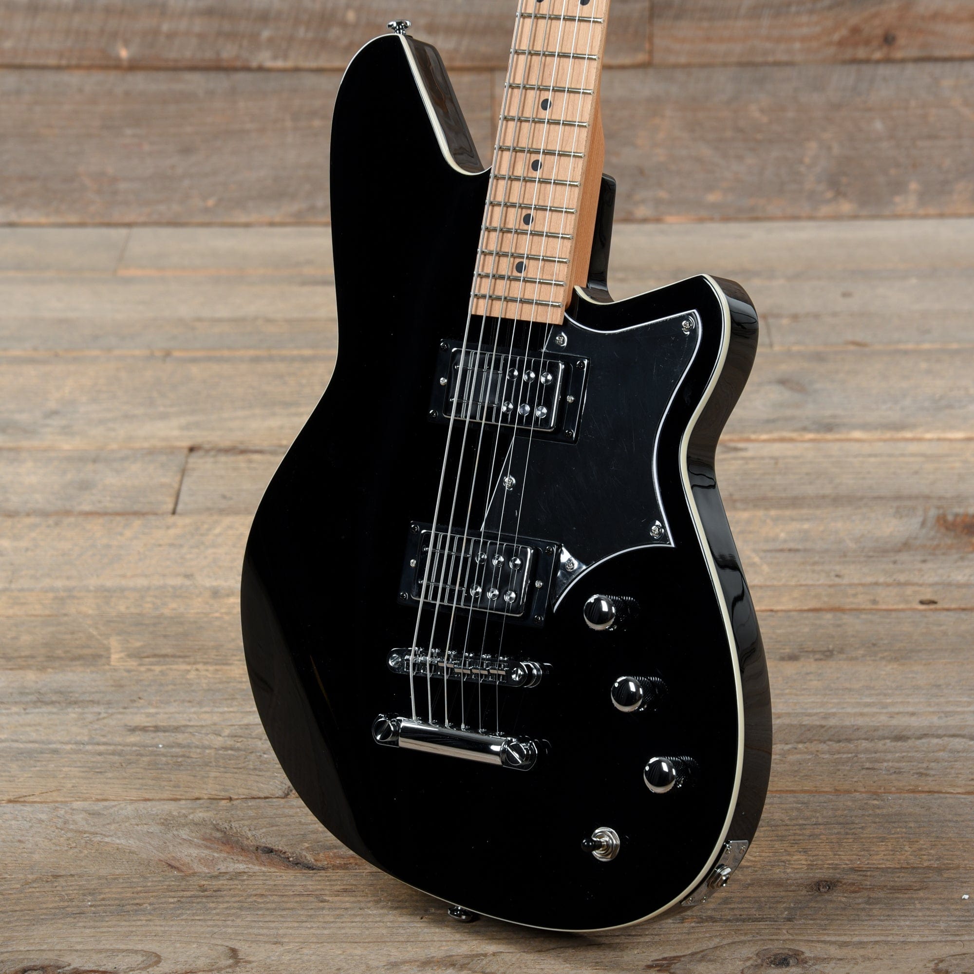 Reverend Descent RA Baritone Midnight Black Electric Guitars / Solid Body