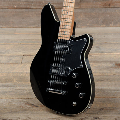 Reverend Descent RA Baritone Midnight Black Electric Guitars / Solid Body