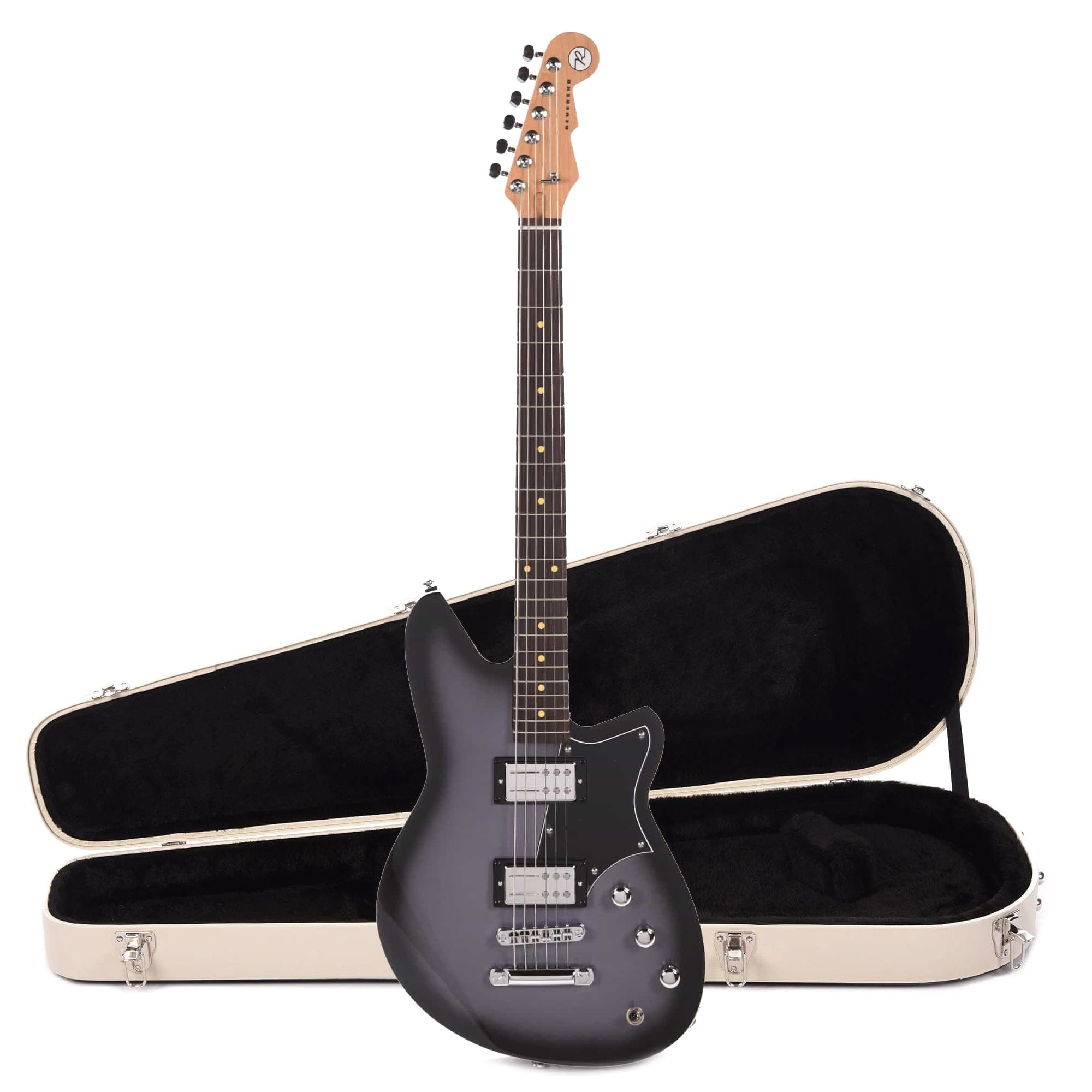 Reverend Descent RA Baritone Periwinkle Burst Hardshell Case Bundle Electric Guitars / Solid Body