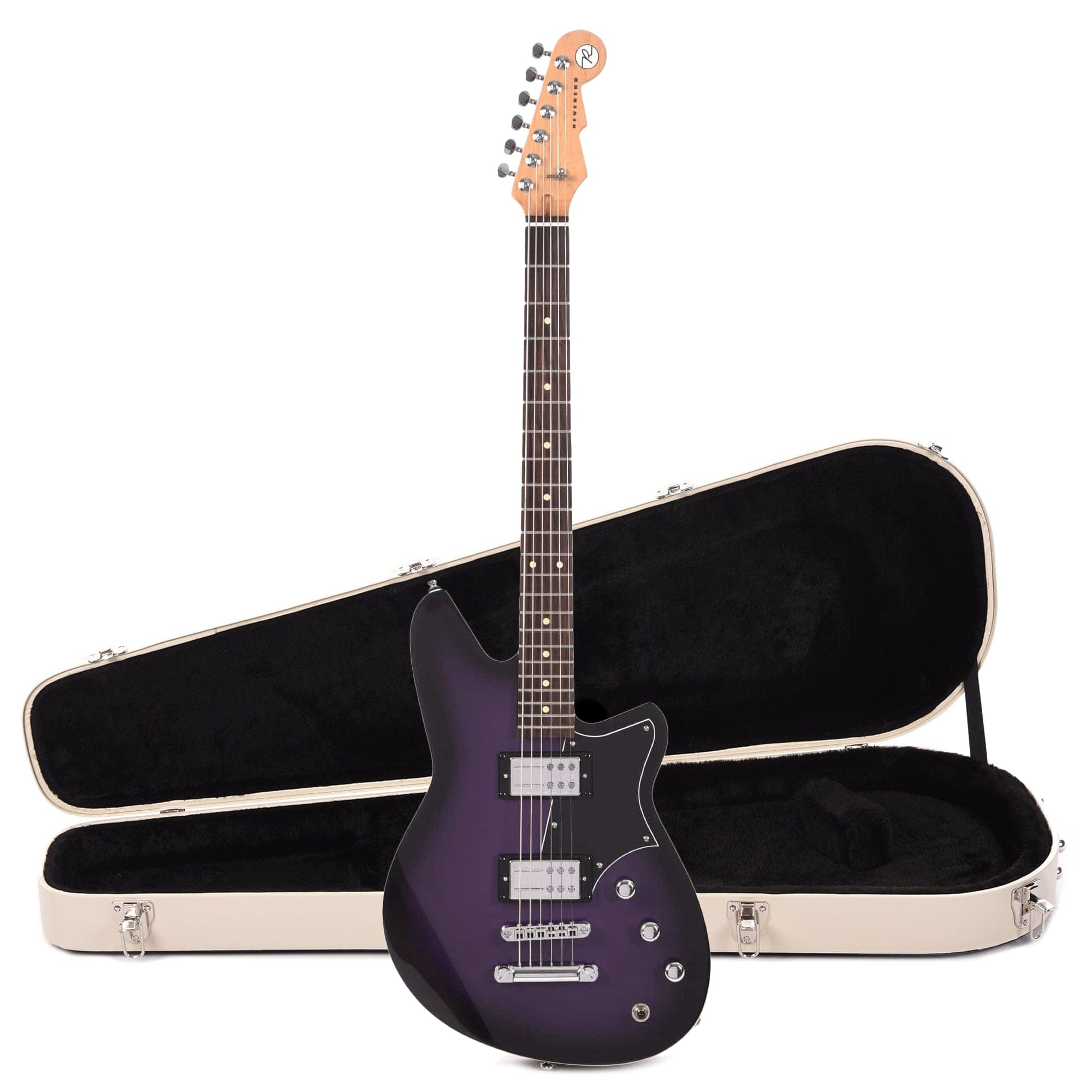 Reverend Descent RA Baritone Purple Burst Hardshell Case Bundle Electric Guitars / Solid Body