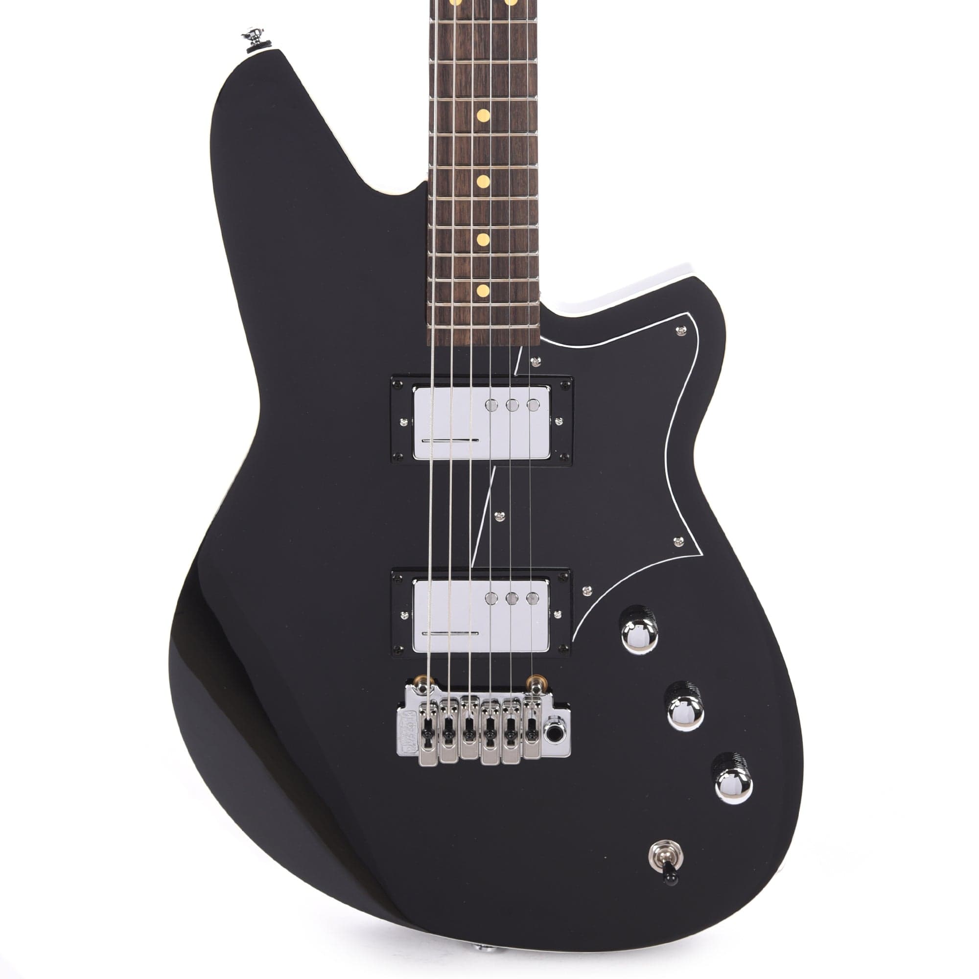 Reverend Descent W Baritone Midnight Black Electric Guitars / Solid Body