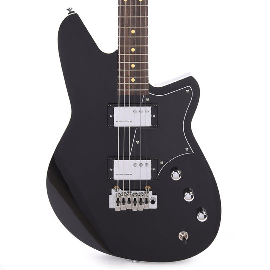 Reverend Descent W Baritone Midnight Black Electric Guitars / Solid Body