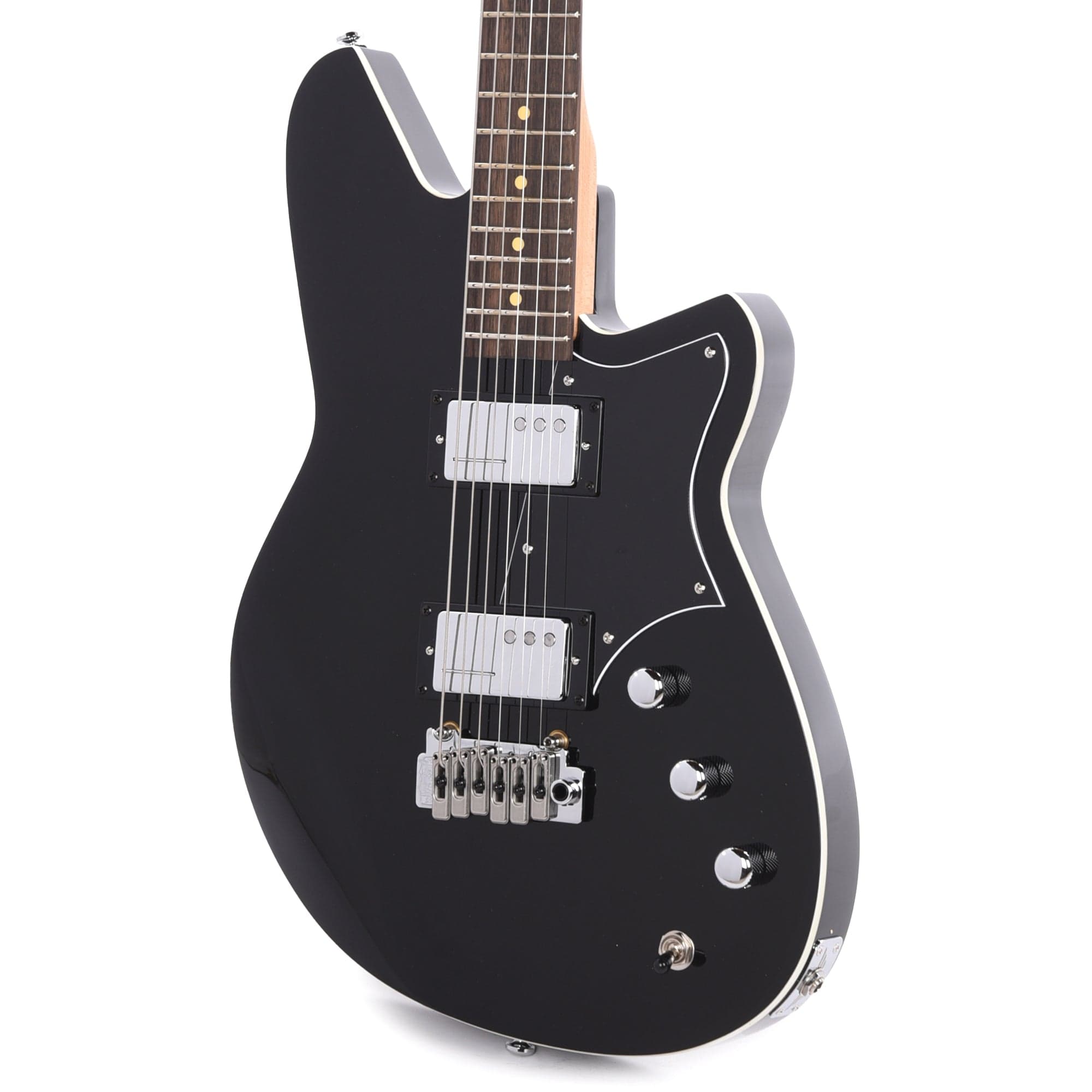 Reverend Descent W Baritone Midnight Black Electric Guitars / Solid Body