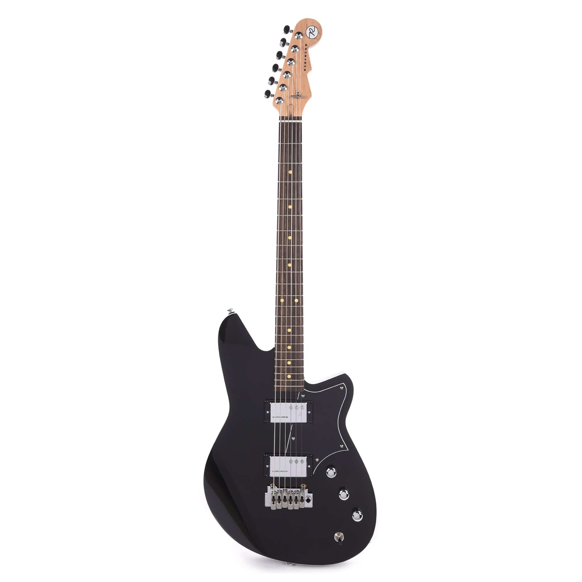 Reverend Descent W Baritone Midnight Black Electric Guitars / Solid Body