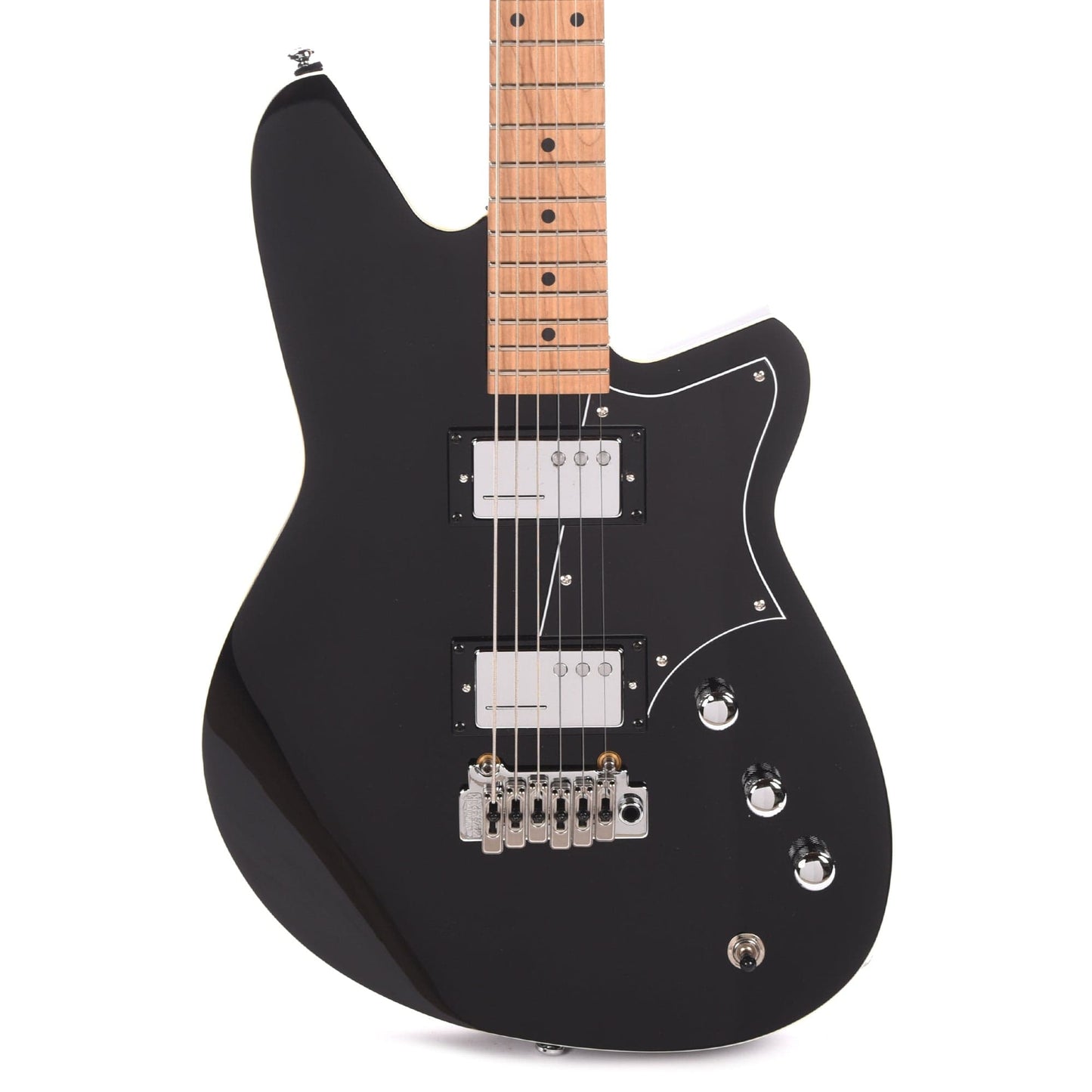 Reverend Descent W Baritone Midnight Black Electric Guitars / Solid Body