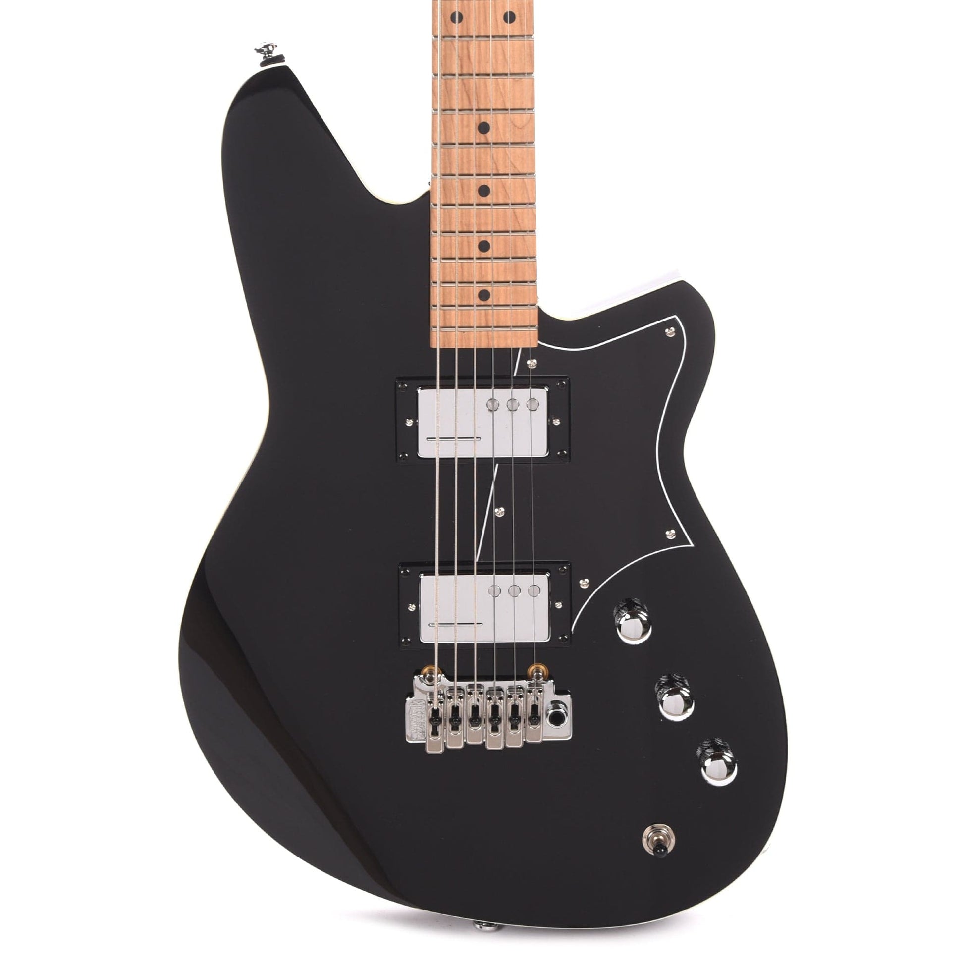 Reverend Descent W Baritone Midnight Black Electric Guitars / Solid Body