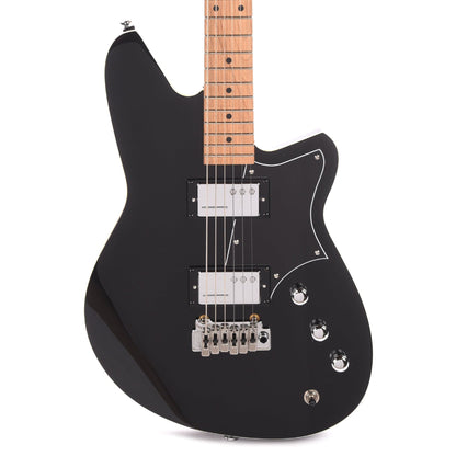 Reverend Descent W Baritone Midnight Black Electric Guitars / Solid Body