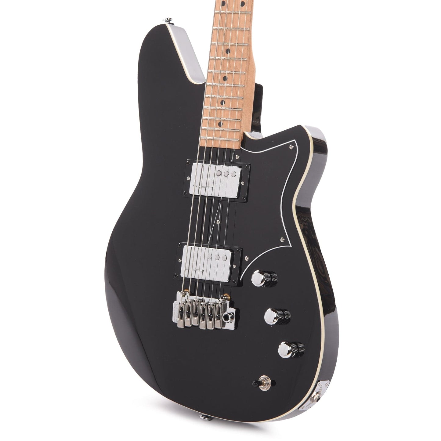 Reverend Descent W Baritone Midnight Black Electric Guitars / Solid Body