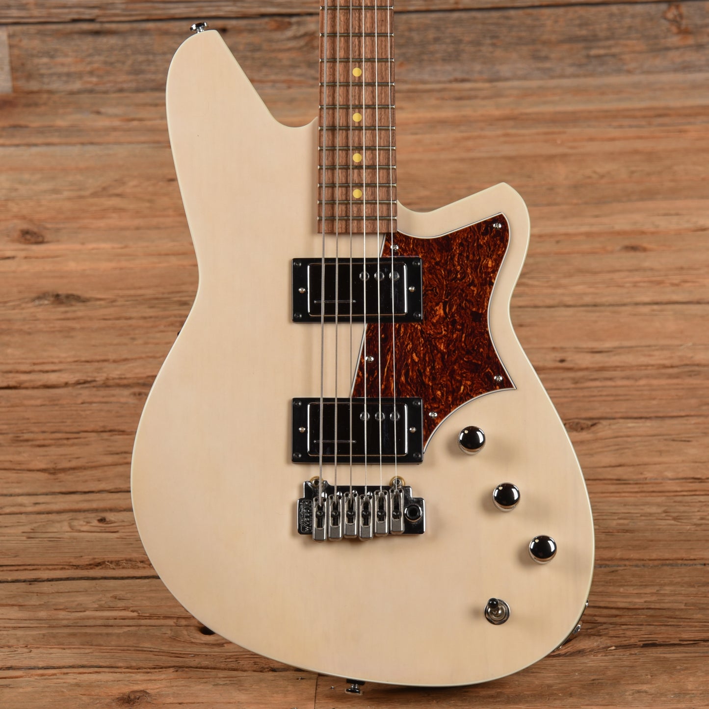 Reverend Descent W Baritone Transparent White Electric Guitars / Solid Body