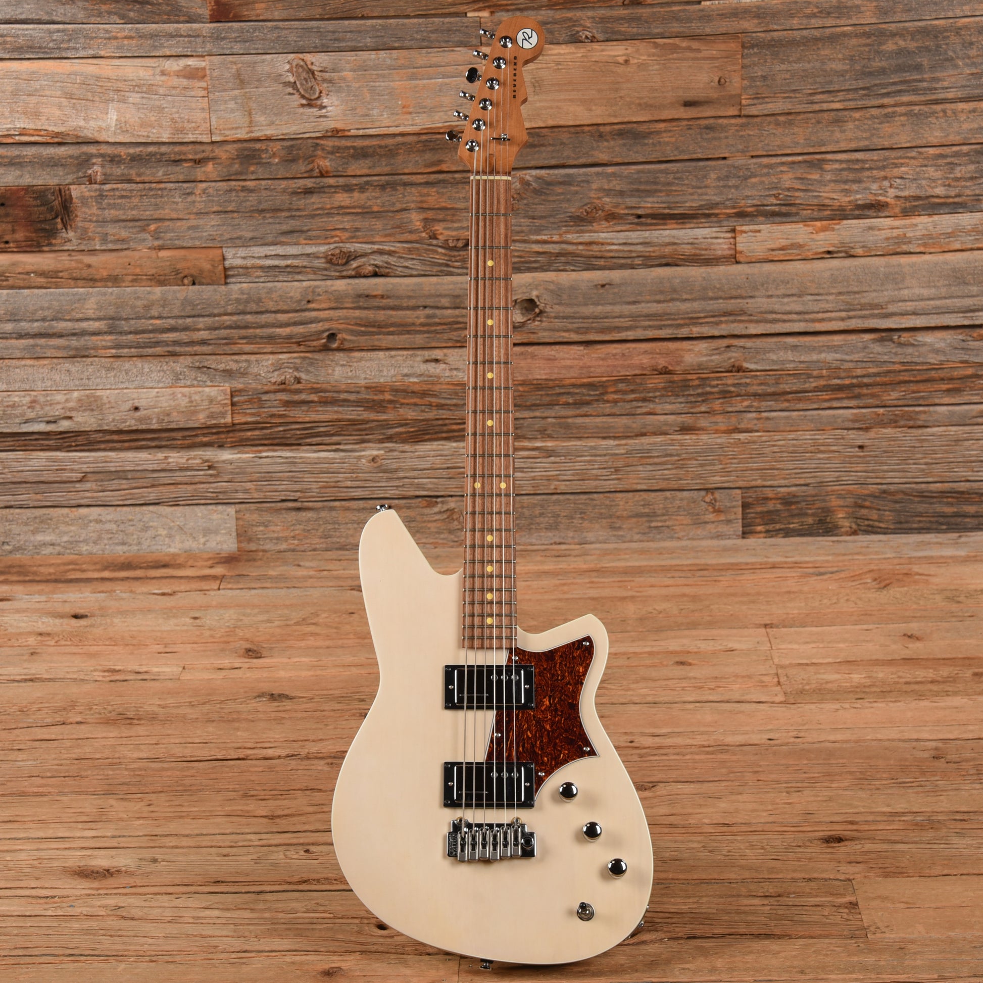 Reverend Descent W Baritone Transparent White Electric Guitars / Solid Body