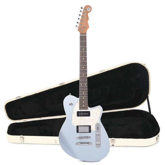 Reverend Double Agent OG Metallic Silver Freeze Hardshell Case Bundle Electric Guitars / Solid Body