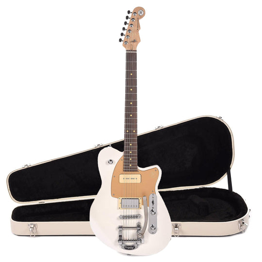 Reverend Double Agent OG Pearl Edition Pearl White Hardshell Case Bundle Electric Guitars / Solid Body
