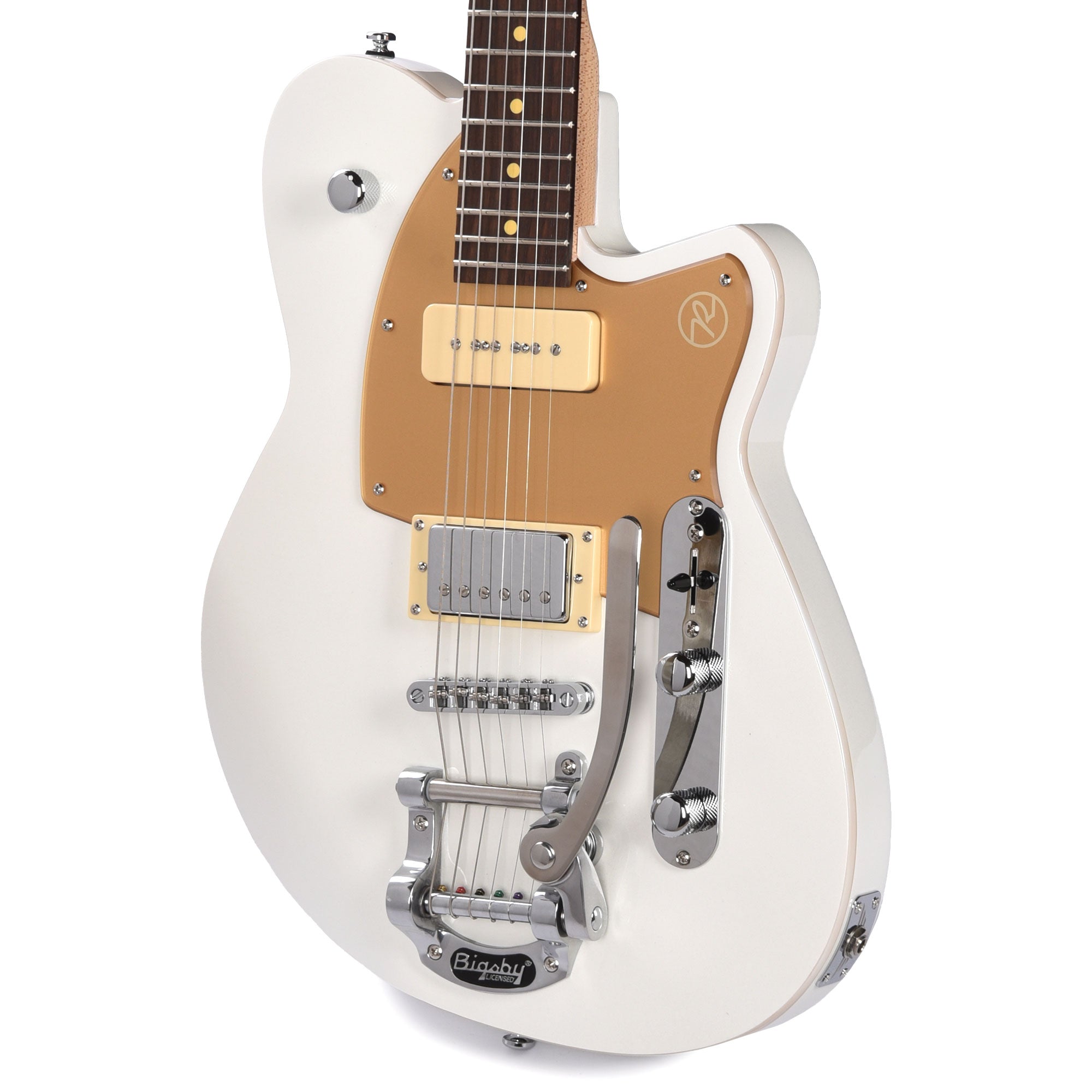 Reverend Double Agent OG Pearl Edition Pearl White Electric Guitars / Solid Body