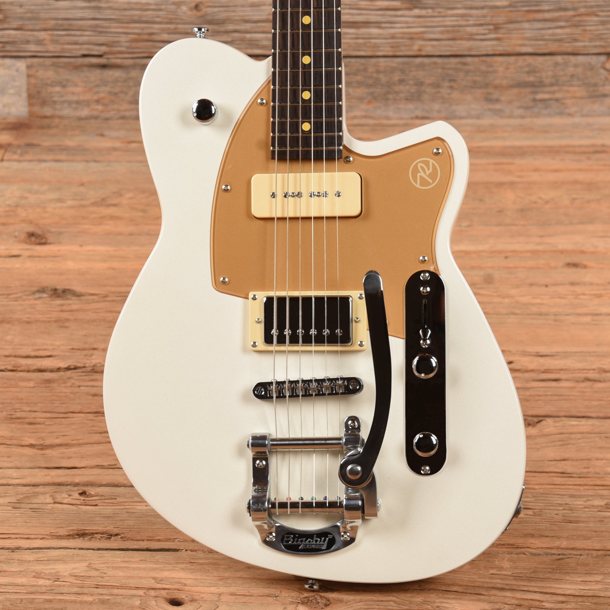 Reverend Double Agent OG Pearl Edition Pearl White Electric Guitars / Solid Body