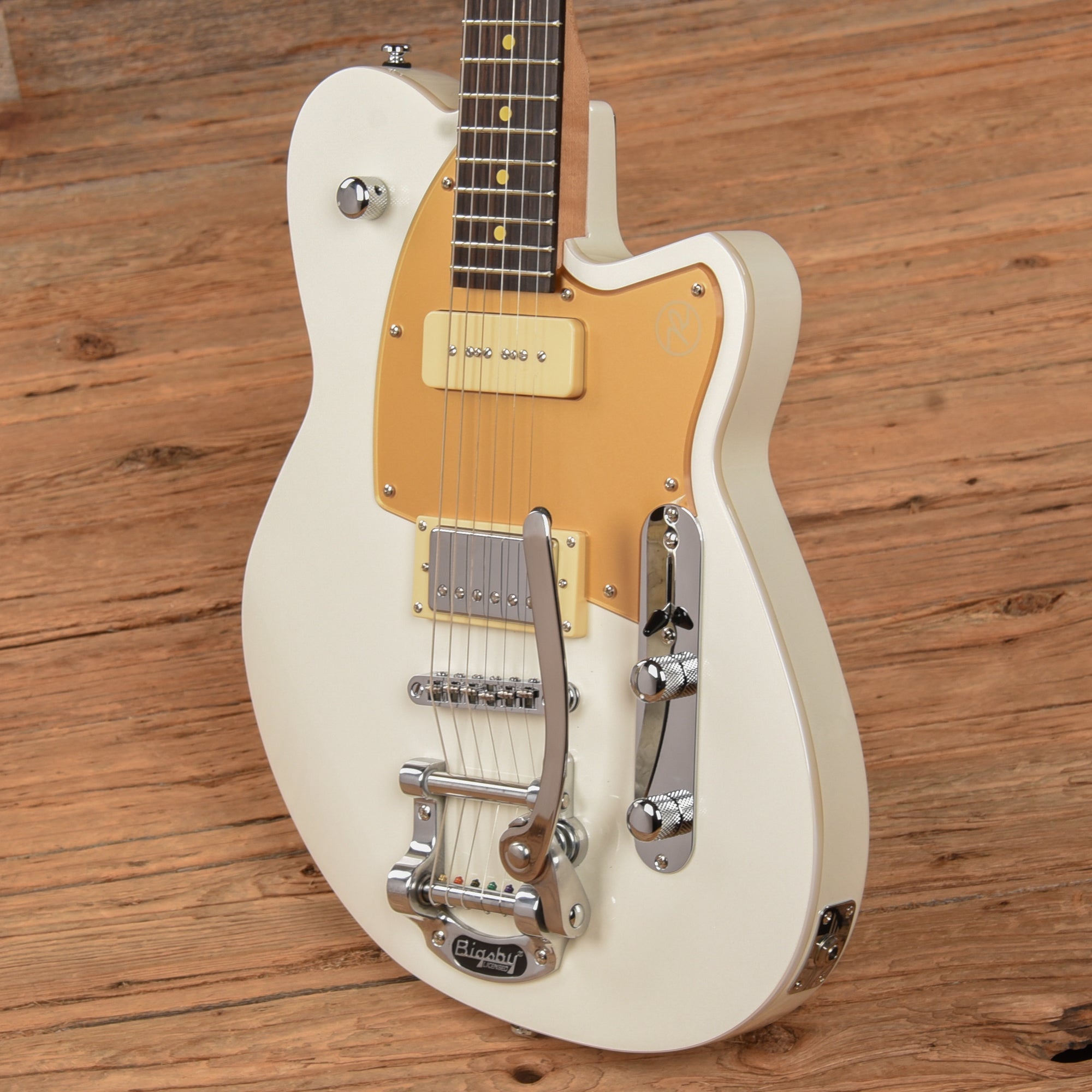 Reverend Double Agent OG Pearl Edition Pearl White Electric Guitars / Solid Body