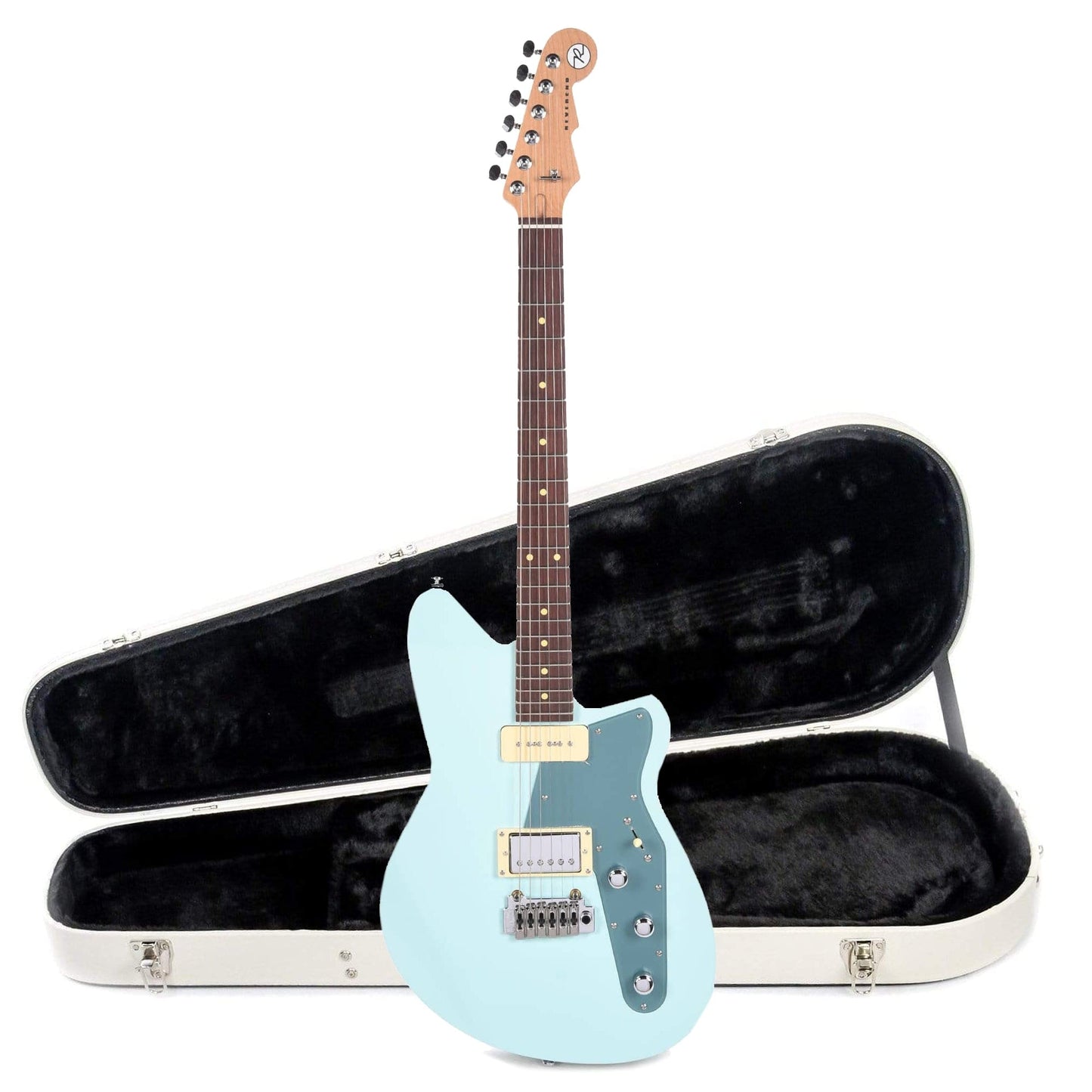 Reverend Double Agent W Chronic Blue Hardshell Case Bundle Electric Guitars / Solid Body