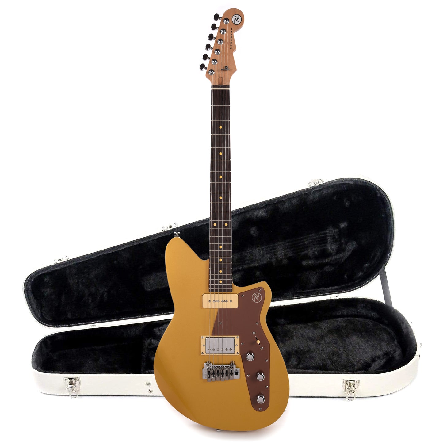 Reverend Double Agent W Limited Edition Venetian Gold Hardshell Case Bundle Electric Guitars / Solid Body