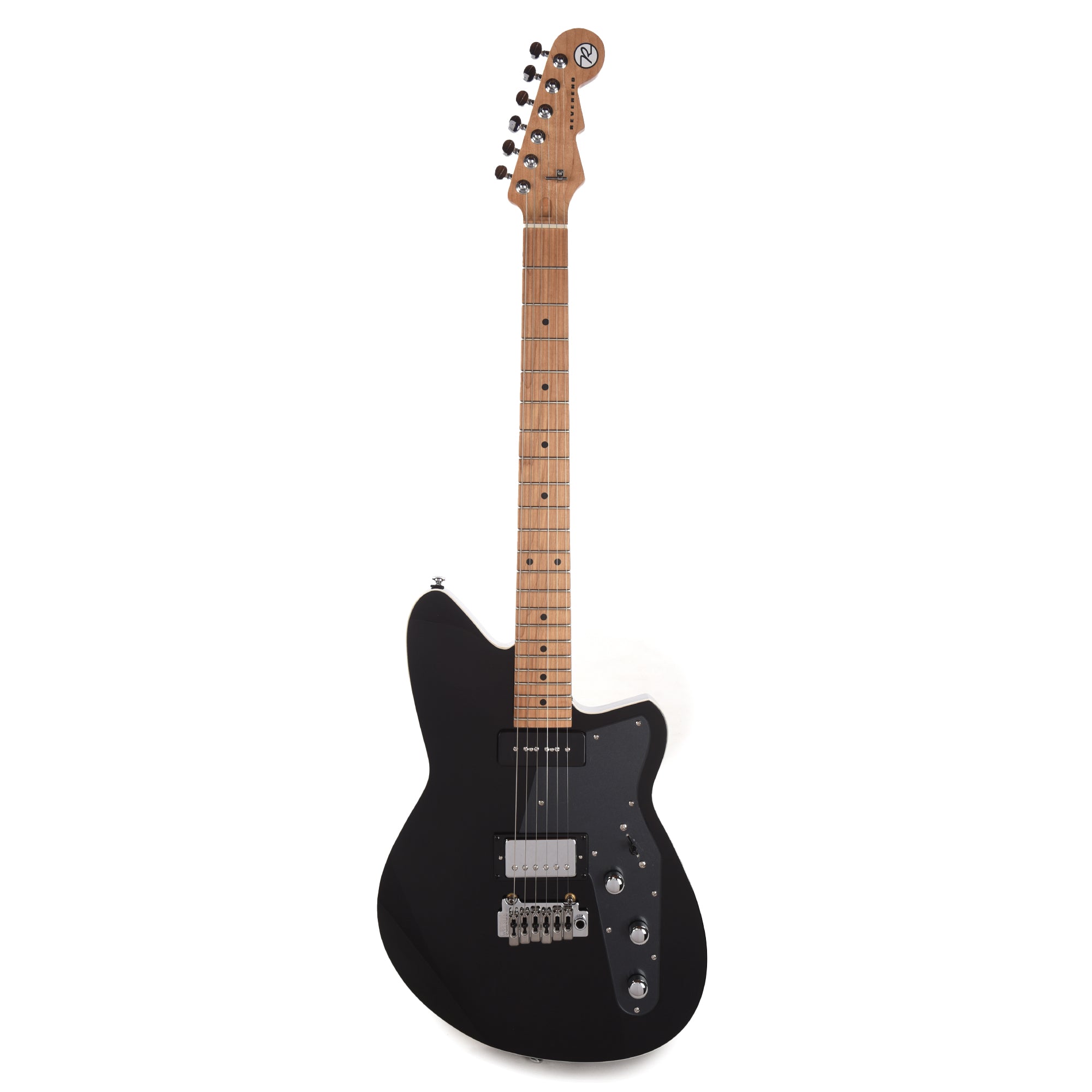 Reverend Double Agent W Midnight Black Electric Guitars / Solid Body