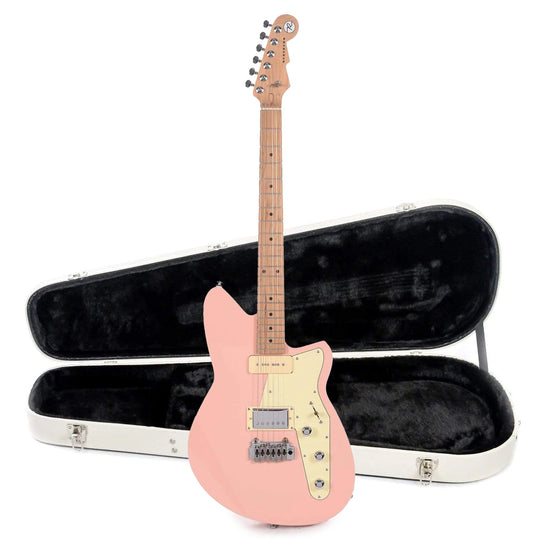 Reverend Double Agent W Orchid Pink LE w/Roasted Maple Neck (CME Exclusive) Hardshell Case Bundle Electric Guitars / Solid Body