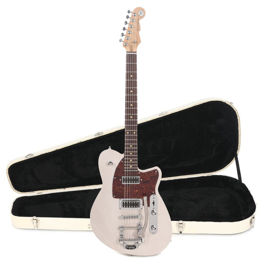 Reverend Flatroc Trans White w/Bigsby Hardshell Case Bundle Electric Guitars / Solid Body