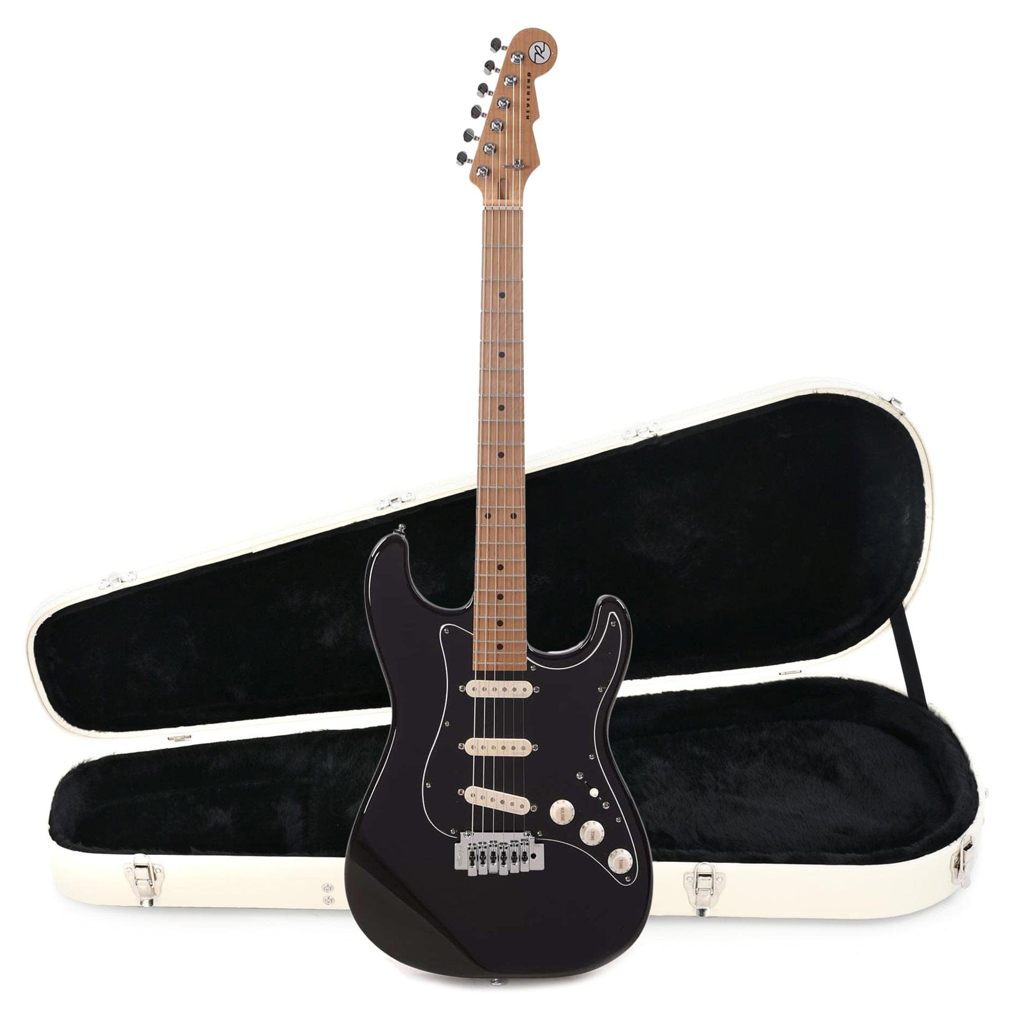 Reverend Gil Parris Signature GPS M Midnight Black Hardshell Case Bundle Electric Guitars / Solid Body