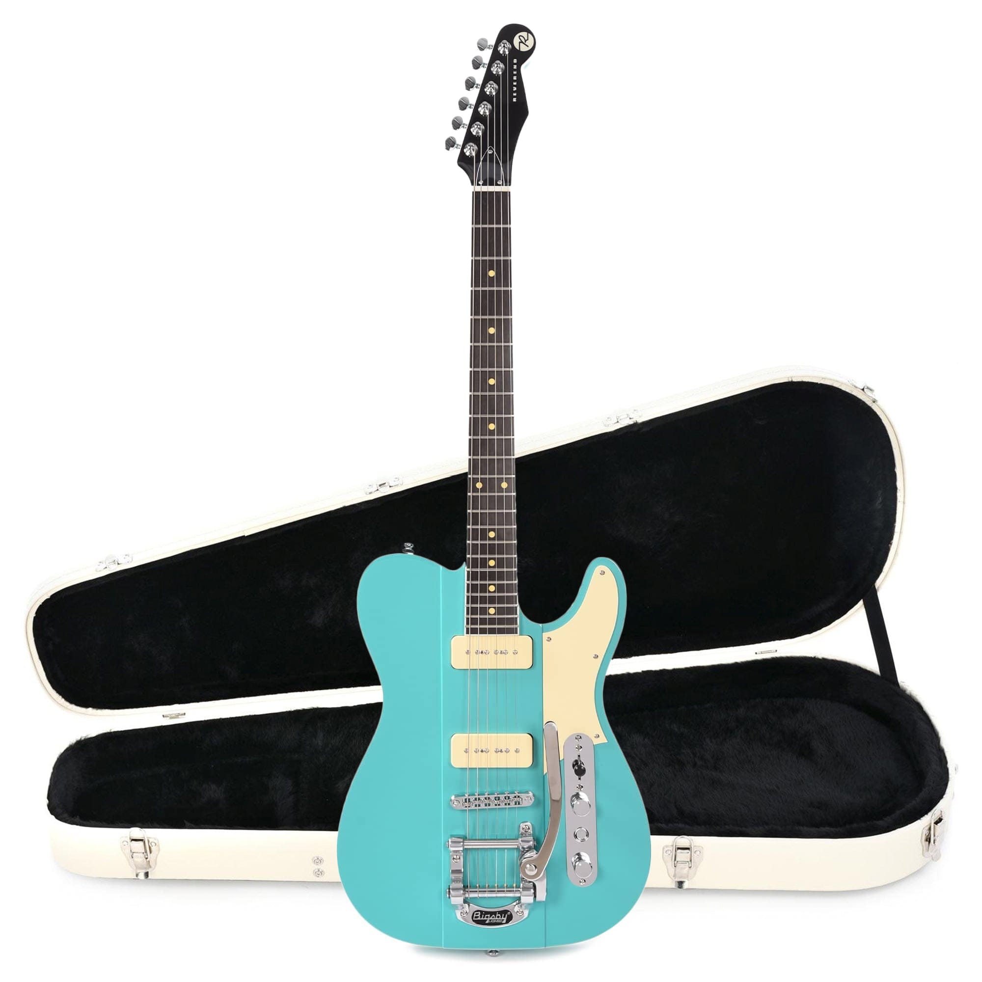 Reverend Greg Koch Signature Gristlemaster 90 Tosa Turquoise w/Bigsby Hardshell Case Bundle Electric Guitars / Solid Body