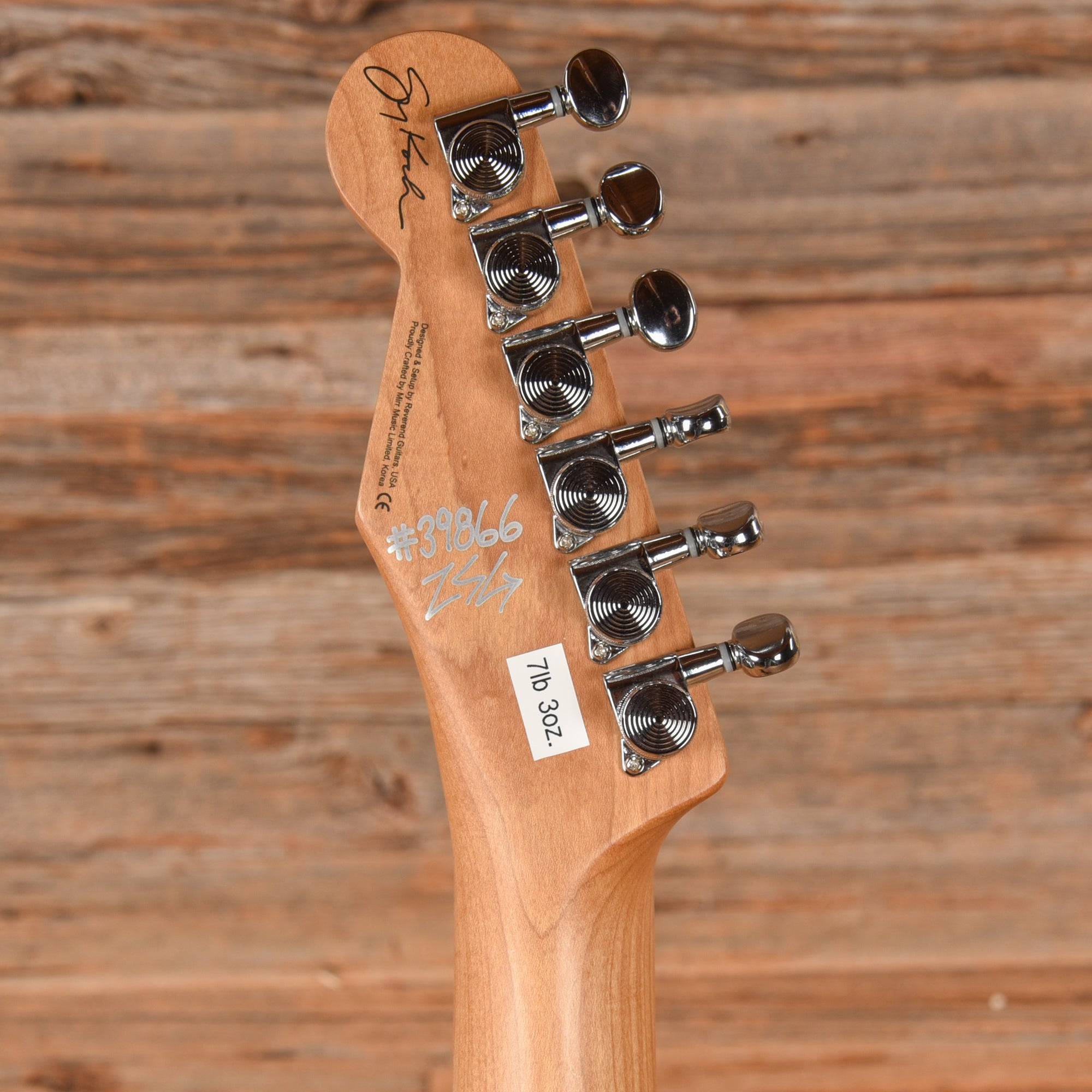Reverend Greg Koch Signature Gristlemaster Wildwood Exclusive Transparent Black Electric Guitars / Solid Body