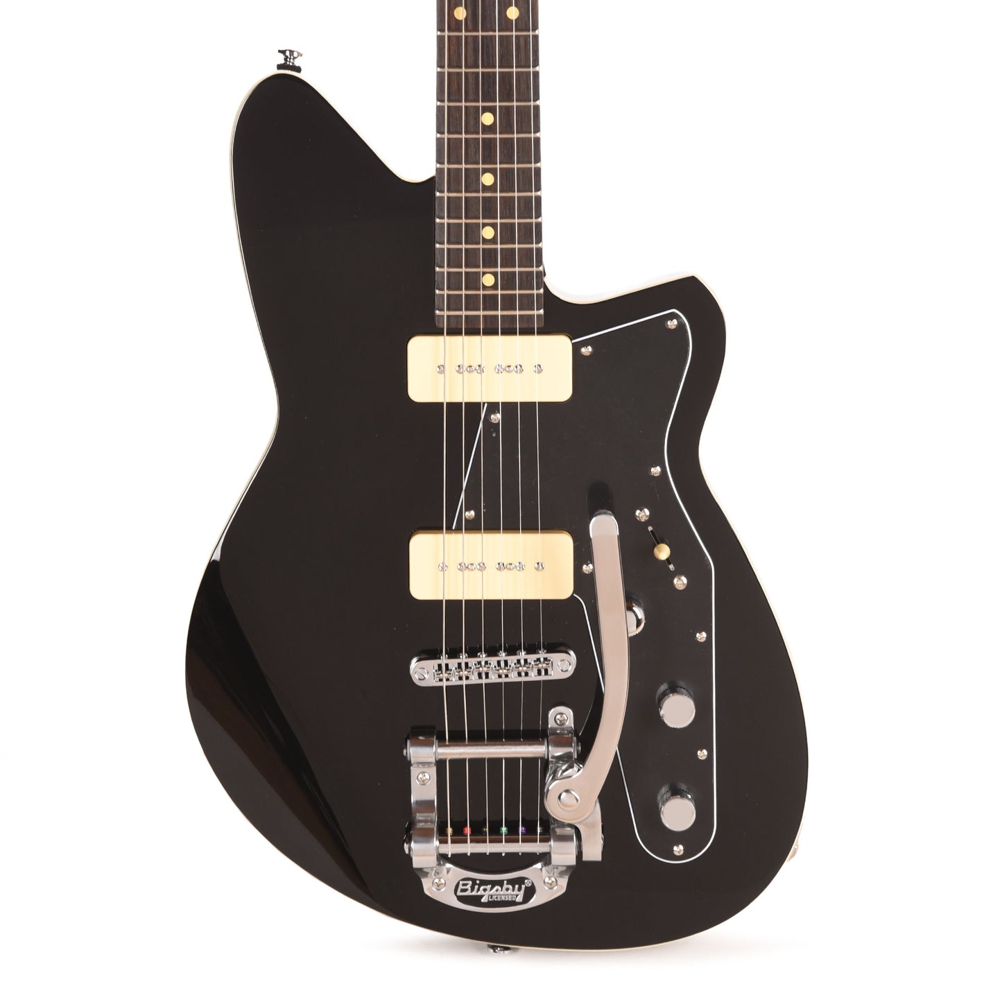 Reverend Jetstream 290 w/ Bigsby Electric Guitar Midnight Black Electric Guitars / Solid Body