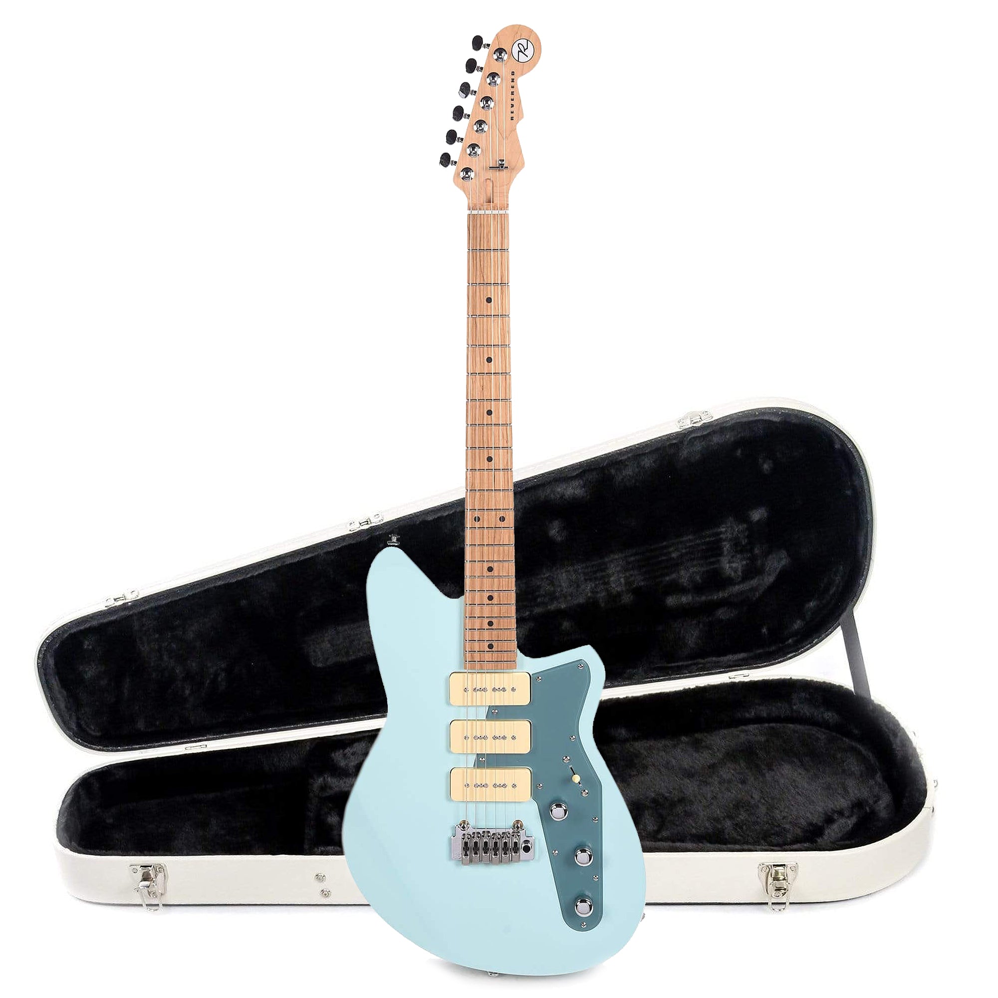 Reverend Jetstream 390 Chronic Blue Hardshell Case Bundle Electric Guitars / Solid Body