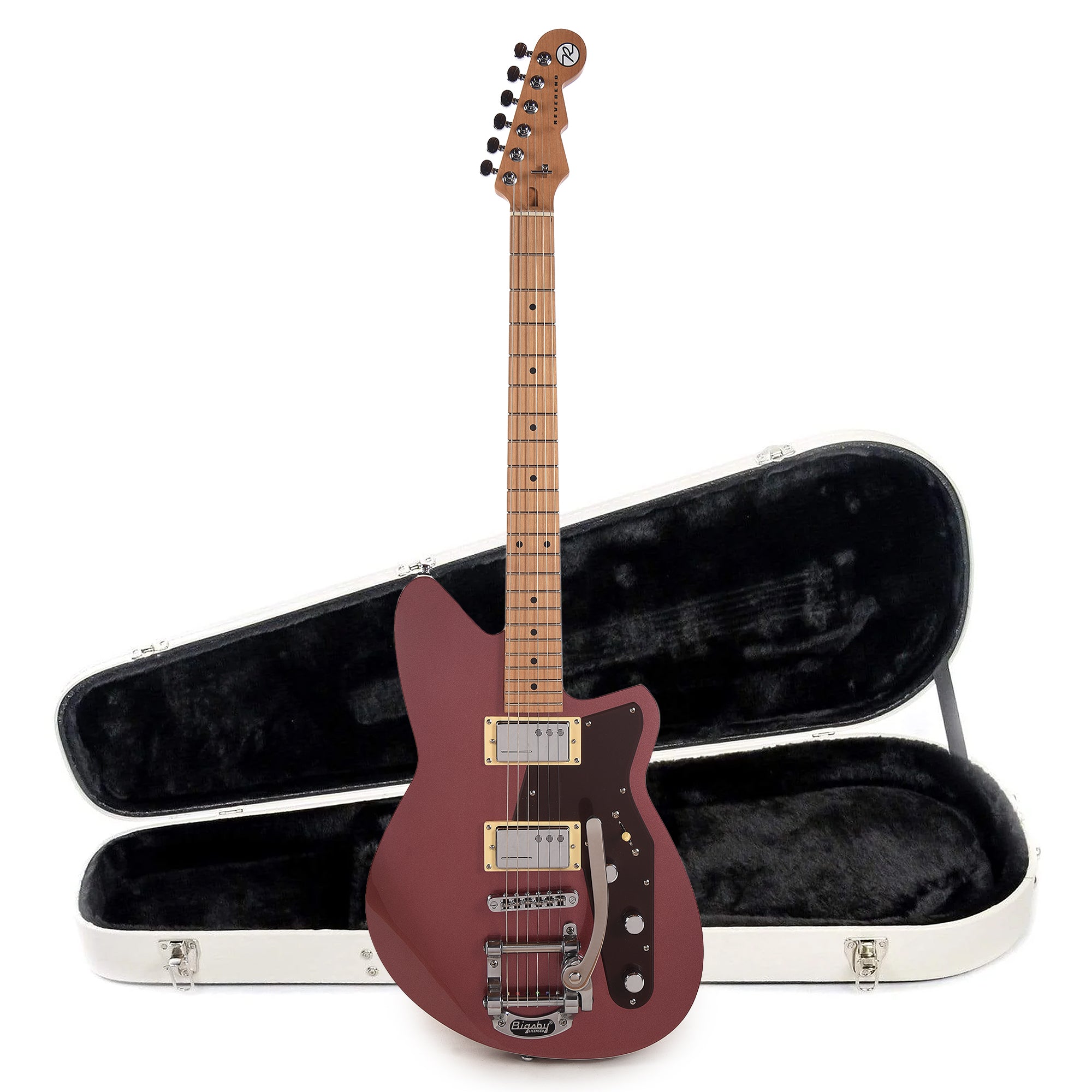 Reverend Jetstream HC w/Bigsby Mulberry Mist Hardshell Case Bundle Electric Guitars / Solid Body