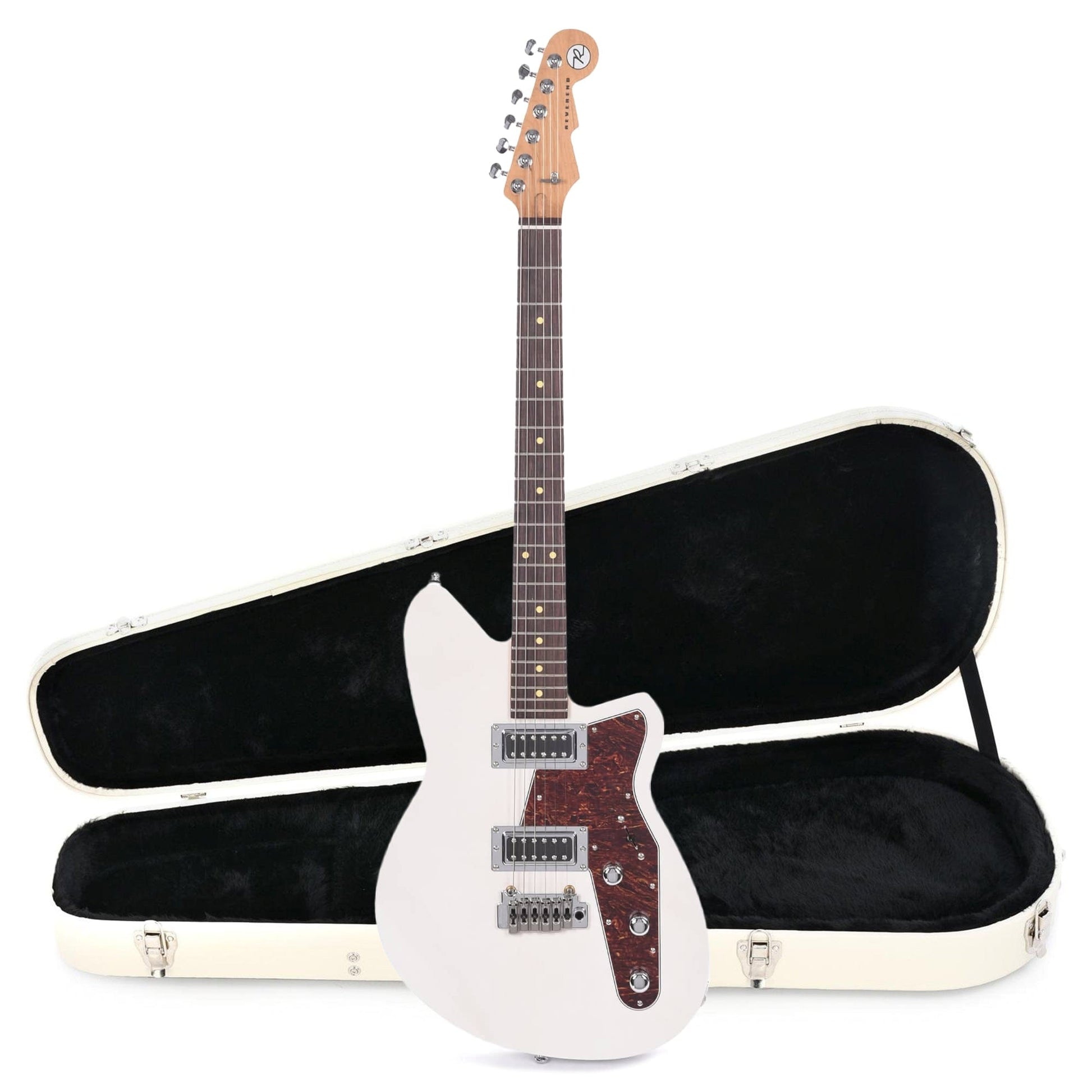 Reverend Jetstream RB Trans White Hardshell Case Bundle Electric Guitars / Solid Body